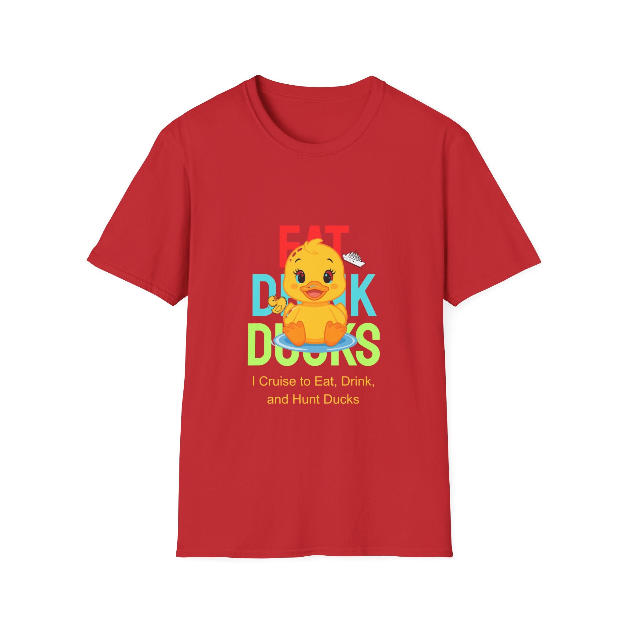 Duck Graphic T-Shirt — Cute "Eat Drink, Duck" Cartoon Tee