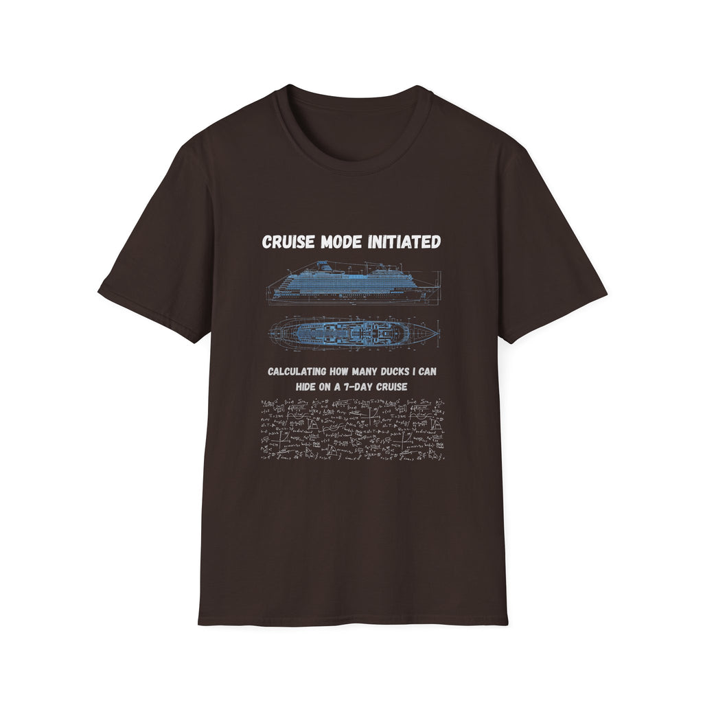 Cruise Mode Initiated T-Shirt — Nautical Diagram Tee for Travelers & Crew