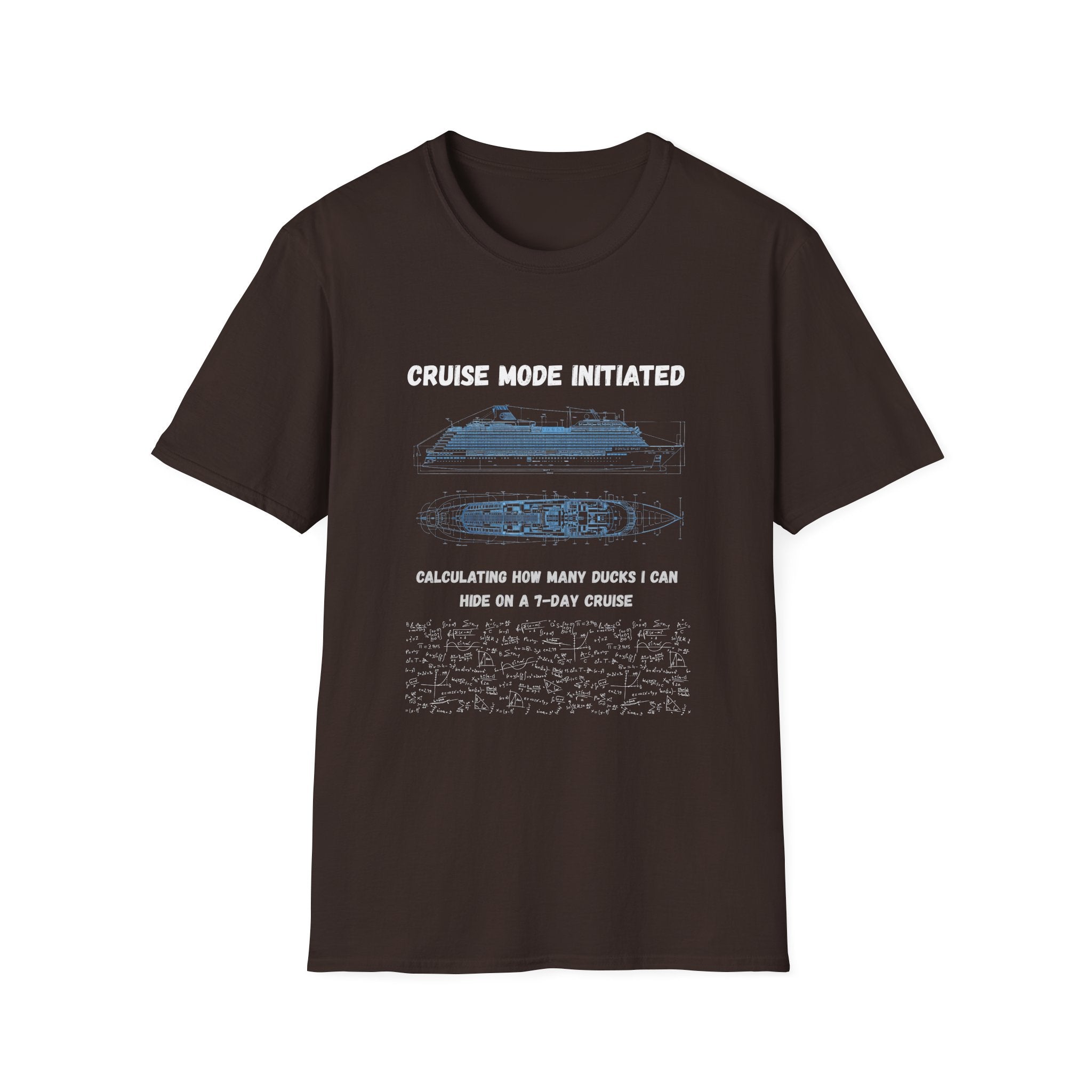 Cruise Mode Initiated T-Shirt — Nautical Diagram Tee for Travelers & Crew