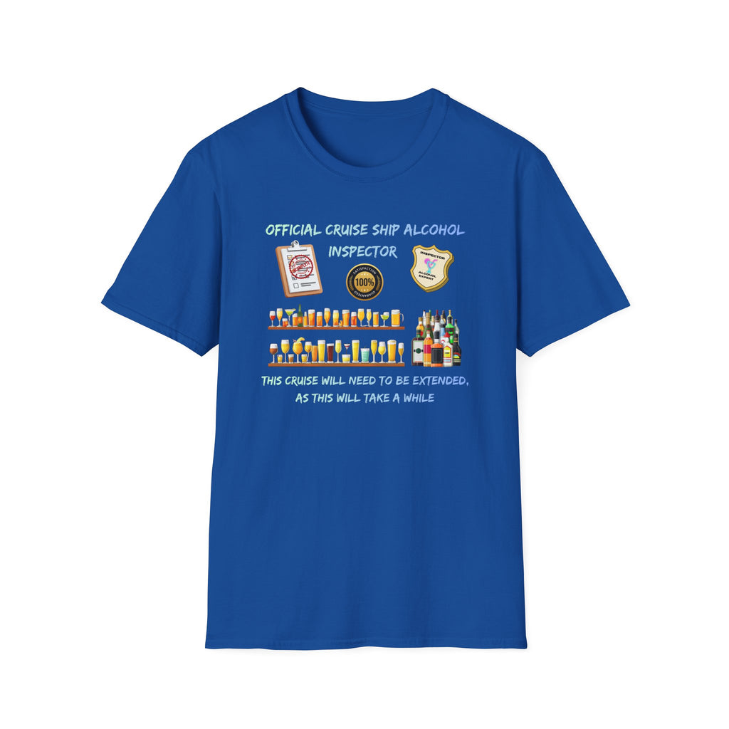 T-Shirt — Official Cruise Ship Alcohol Inspector Tee