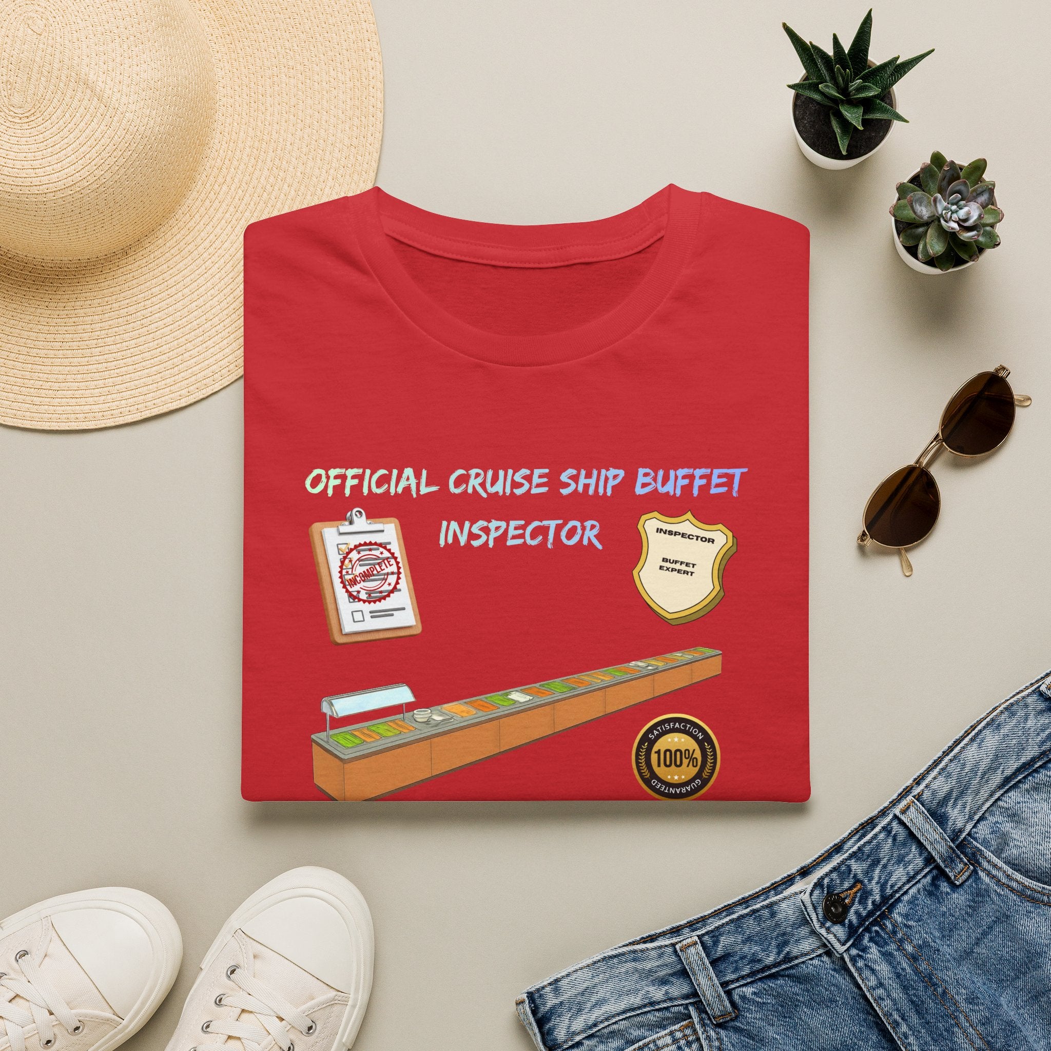 Cruise Ship Buffet Inspector T-Shirt — Funny Cruise Crew Vacation Tee