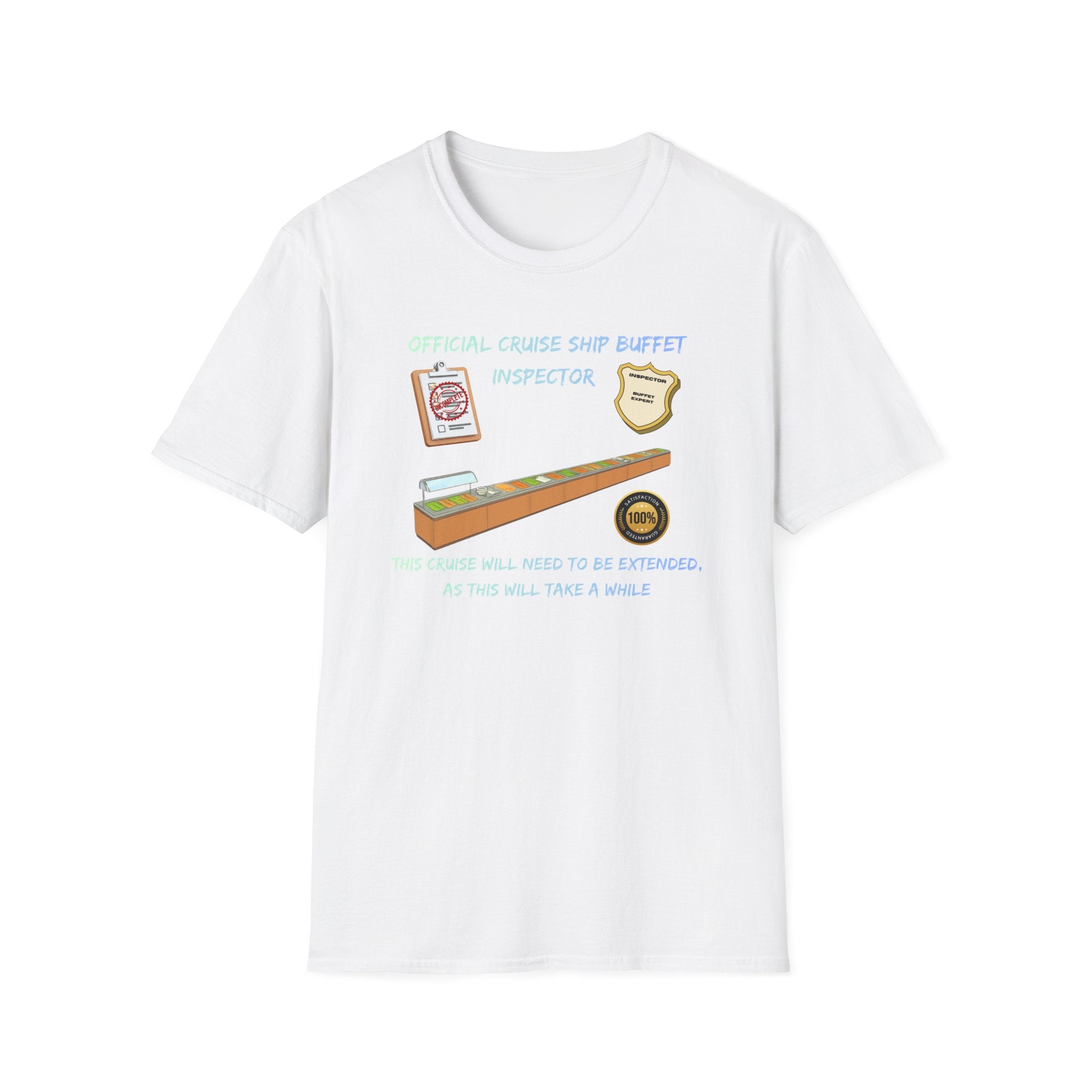 Cruise Ship Buffet Inspector T-Shirt — Funny Cruise Crew Vacation Tee