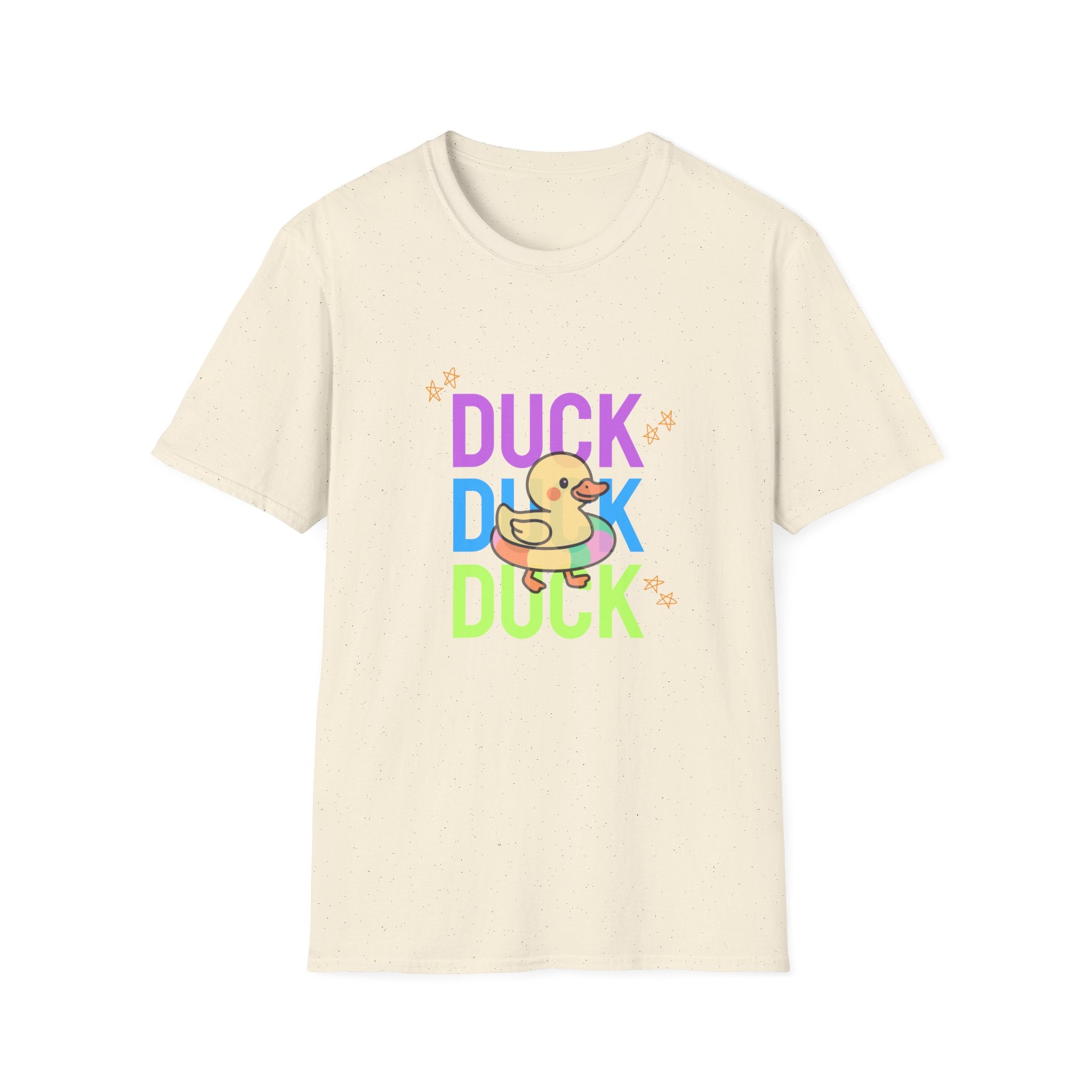 Duck Duck Rubber Duck T-Shirt — Cute Neon Duck Kids & Adult Graphic Tee