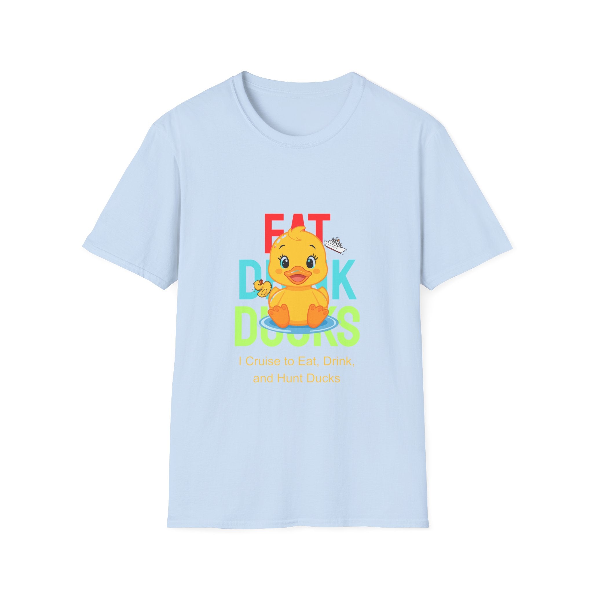 Duck Graphic T-Shirt — Cute "Eat Drink, Duck" Cartoon Tee