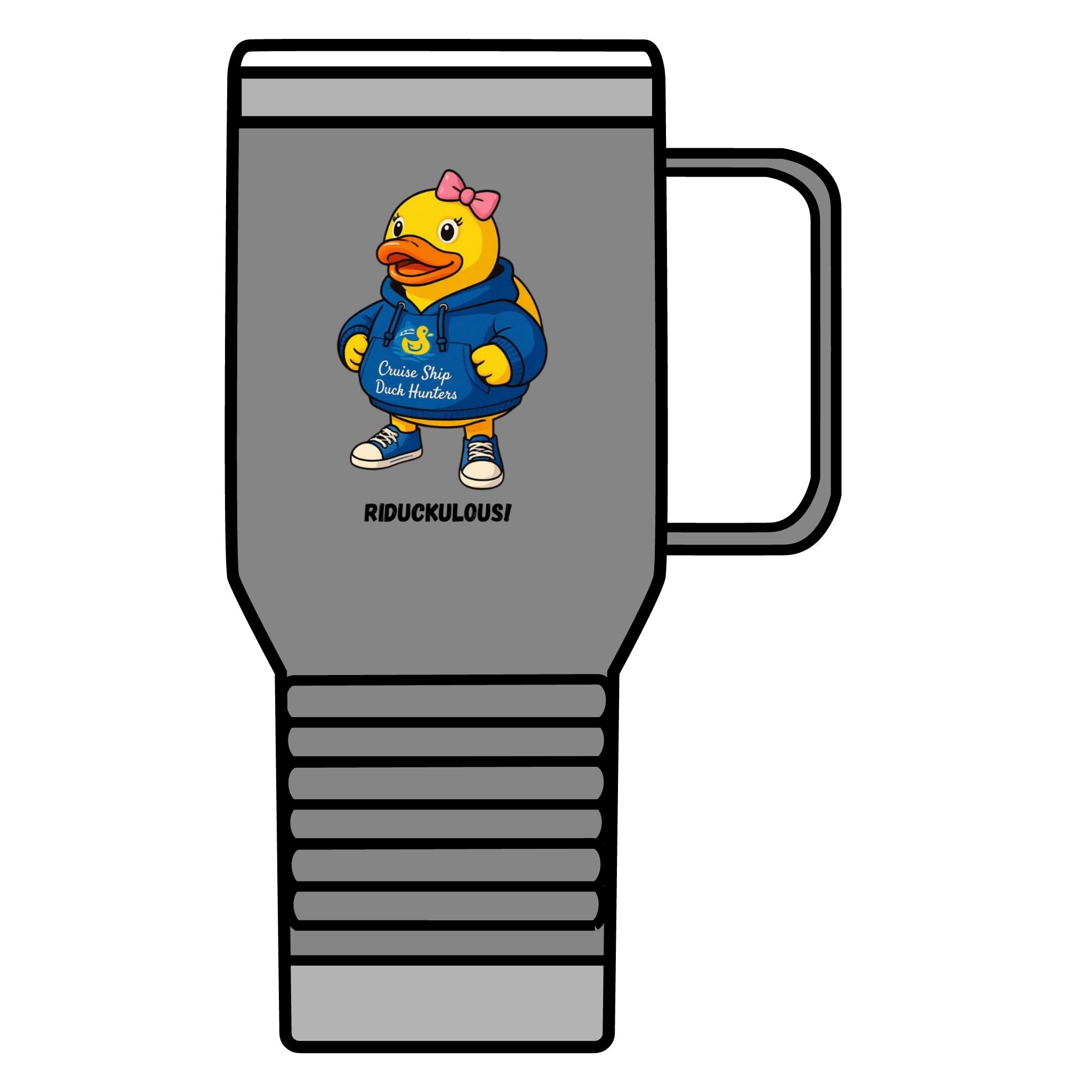 Riduckulous Rubber Duck Travel Mug — 20oz Insulated Coffee Tumbler