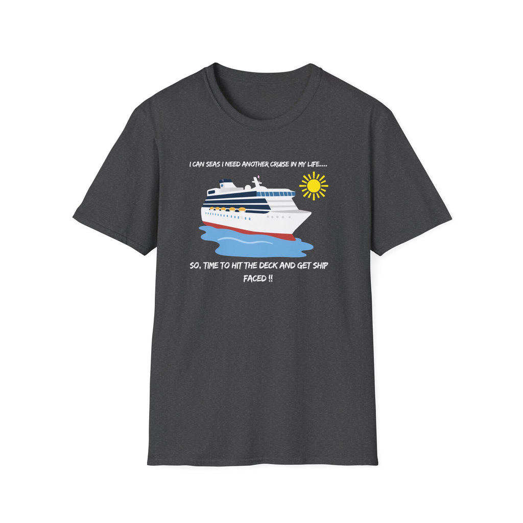 Ship Faced Cruise Ship Tee — Summer Vacation Boat Graphic T-Shirt