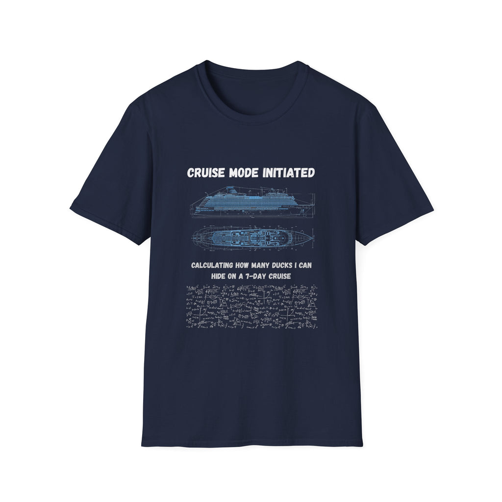 Cruise Mode Initiated T-Shirt — Nautical Diagram Tee for Travelers & Crew