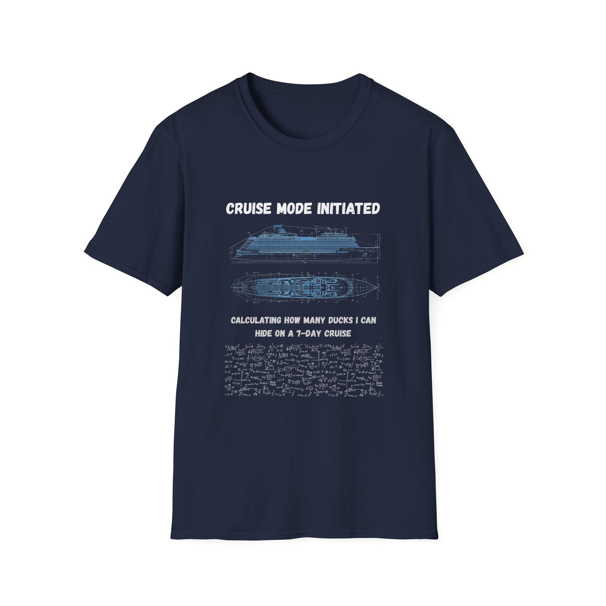 Cruise Mode Initiated T-Shirt — Nautical Diagram Tee for Travelers & Crew