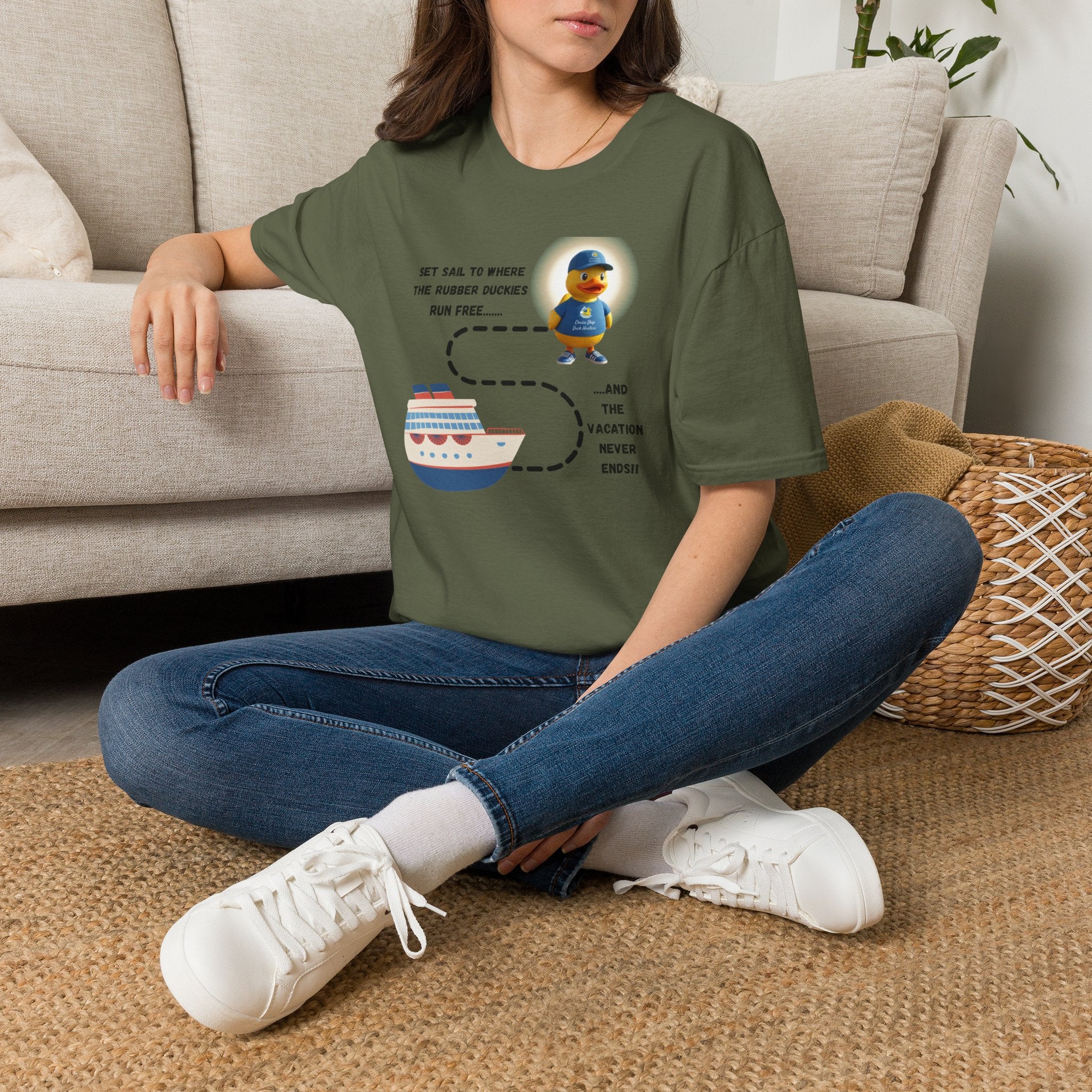 Rubber Ducky Cruise T-Shirt — 'Set Sail to Where the Rubber Duckies Run Free' Vacation Tee