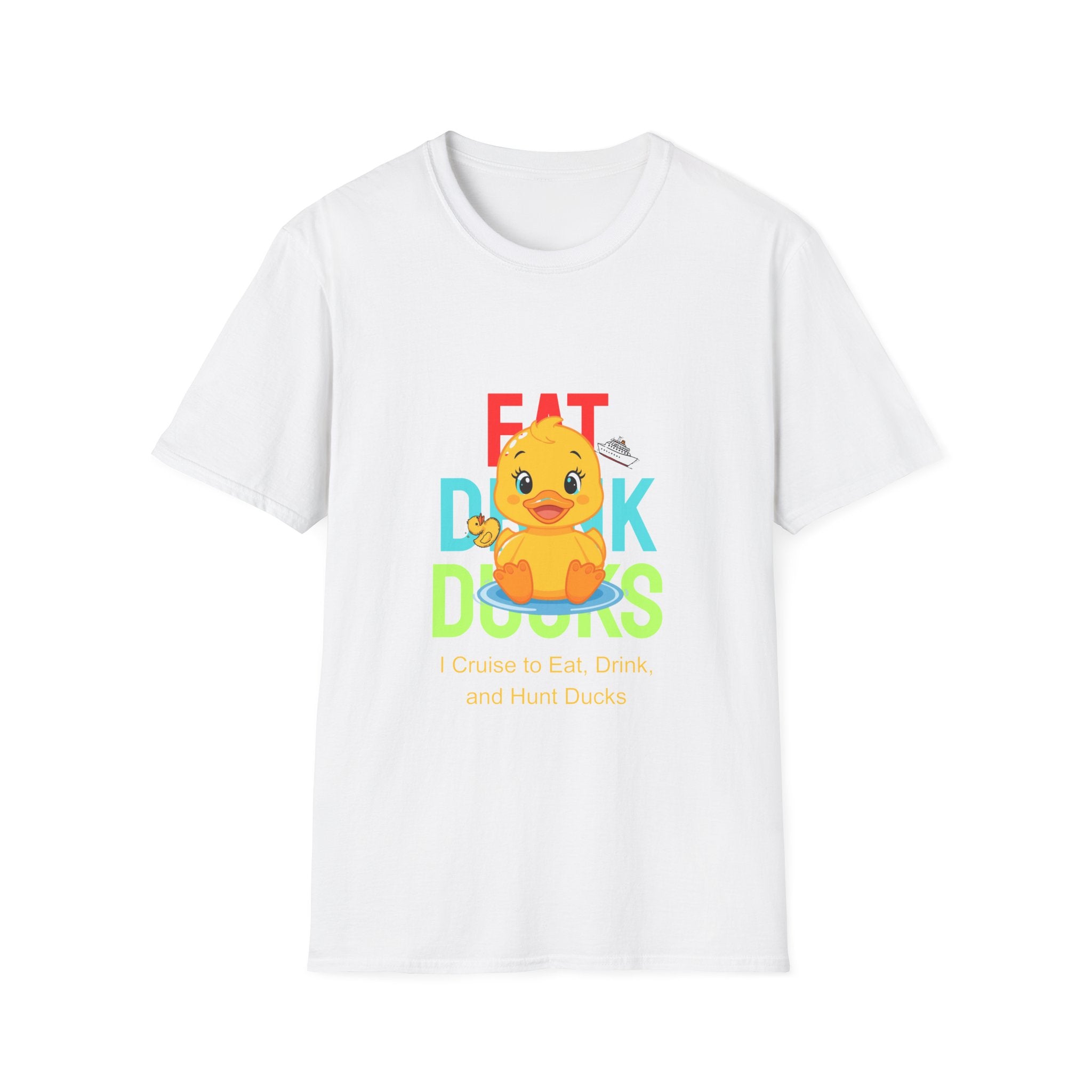 Duck Graphic T-Shirt — Cute "Eat Drink, Duck" Cartoon Tee