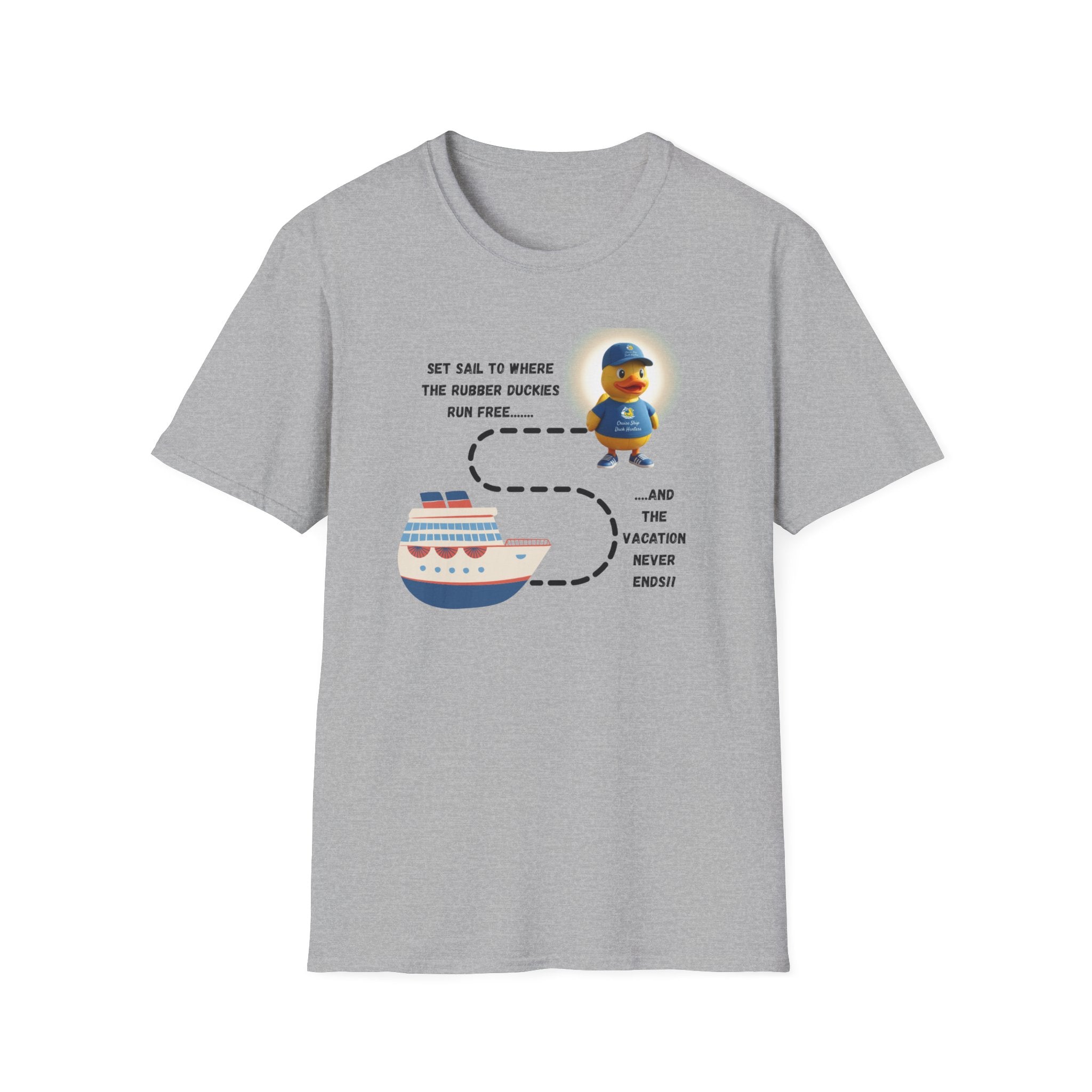Rubber Ducky Cruise T-Shirt — 'Set Sail to Where the Rubber Duckies Run Free' Vacation Tee