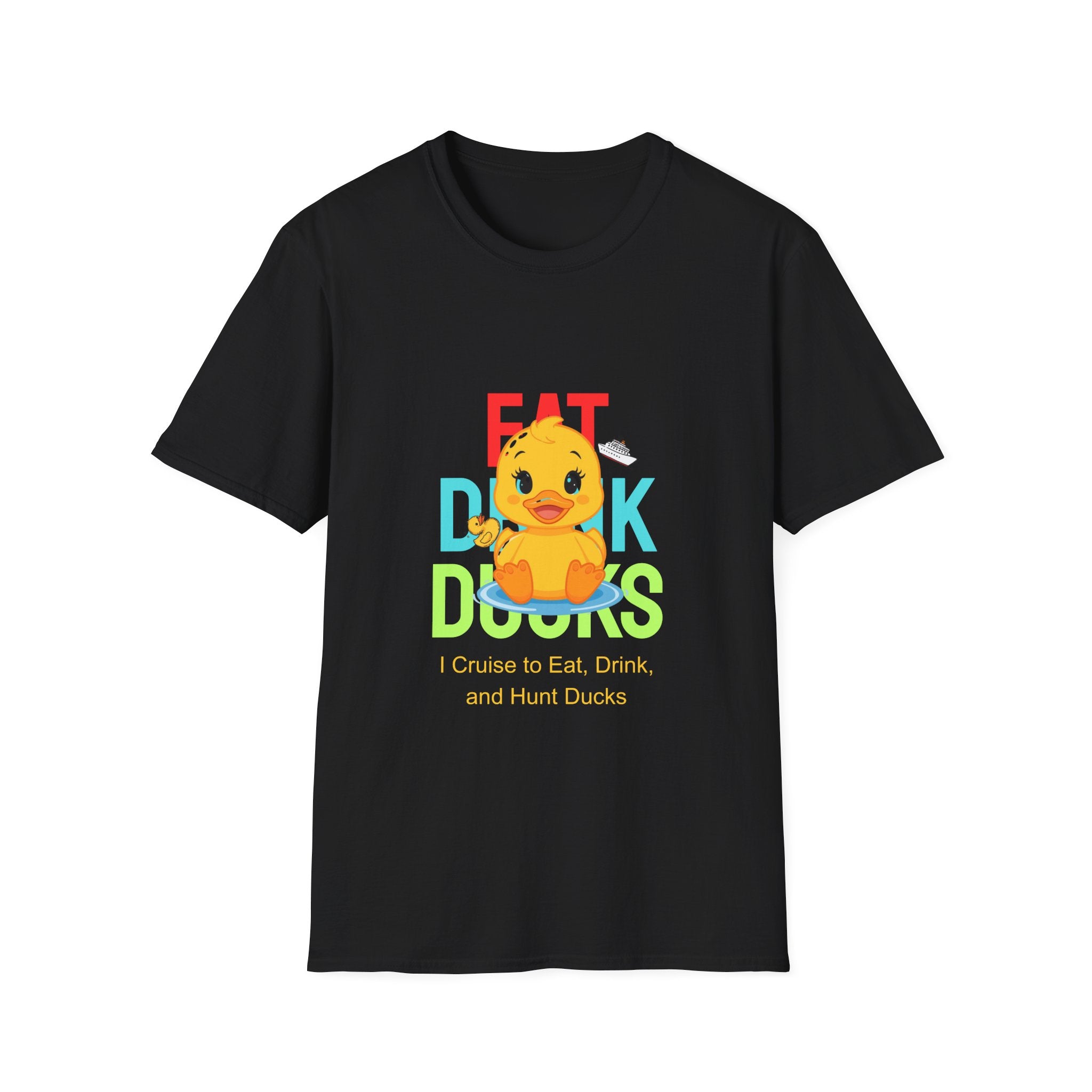 Duck Graphic T-Shirt — Cute "Eat Drink, Duck" Cartoon Tee