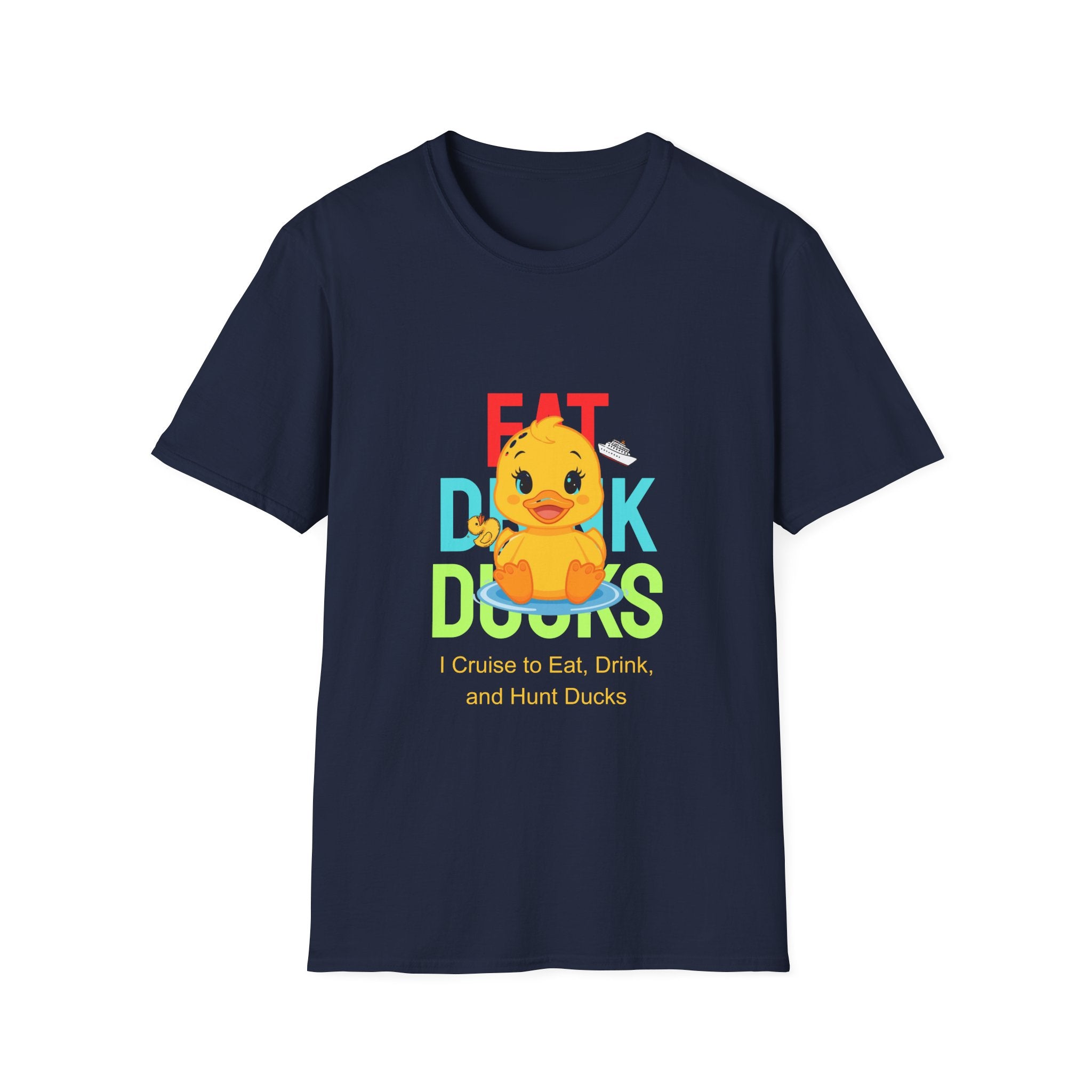 Duck Graphic T-Shirt — Cute "Eat Drink, Duck" Cartoon Tee