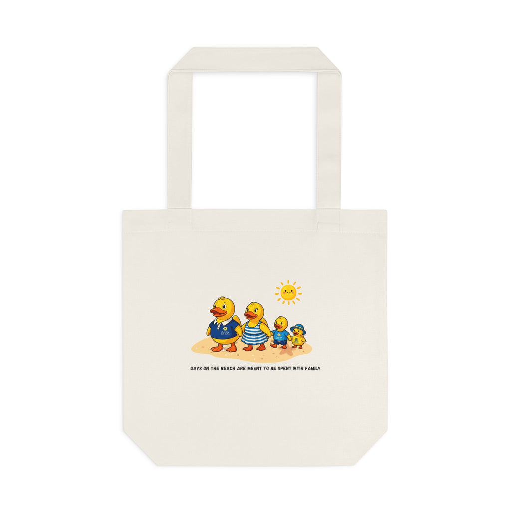 Rubber Duck Family Beach Cotton Tote Bag – Eco-Friendly Shopper