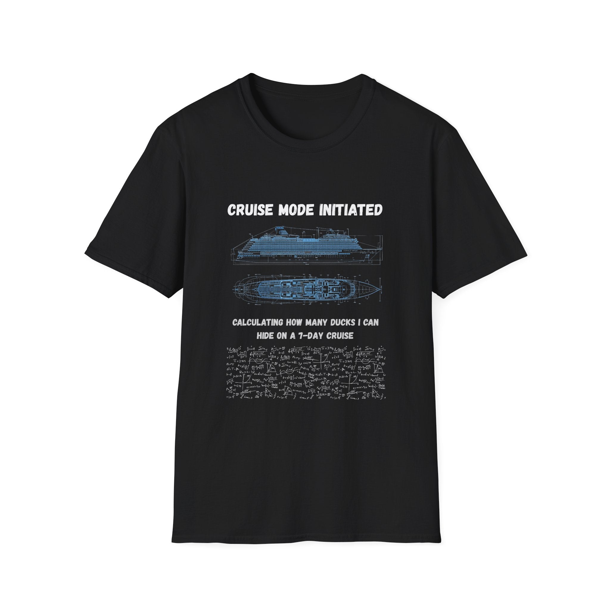 Cruise Mode Initiated T-Shirt — Nautical Diagram Tee for Travelers & Crew
