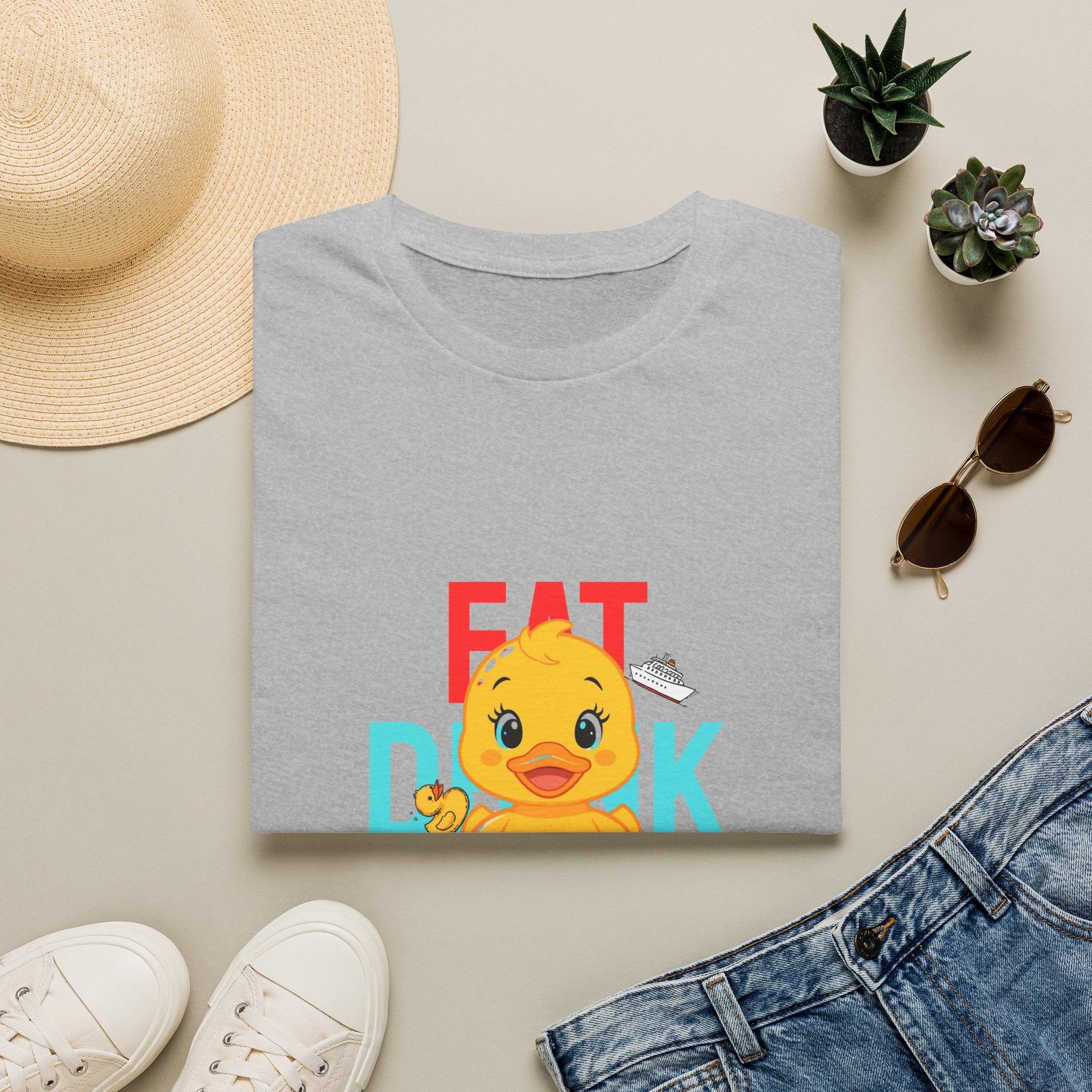 Duck Graphic T-Shirt — Cute "Eat Drink, Duck" Cartoon Tee
