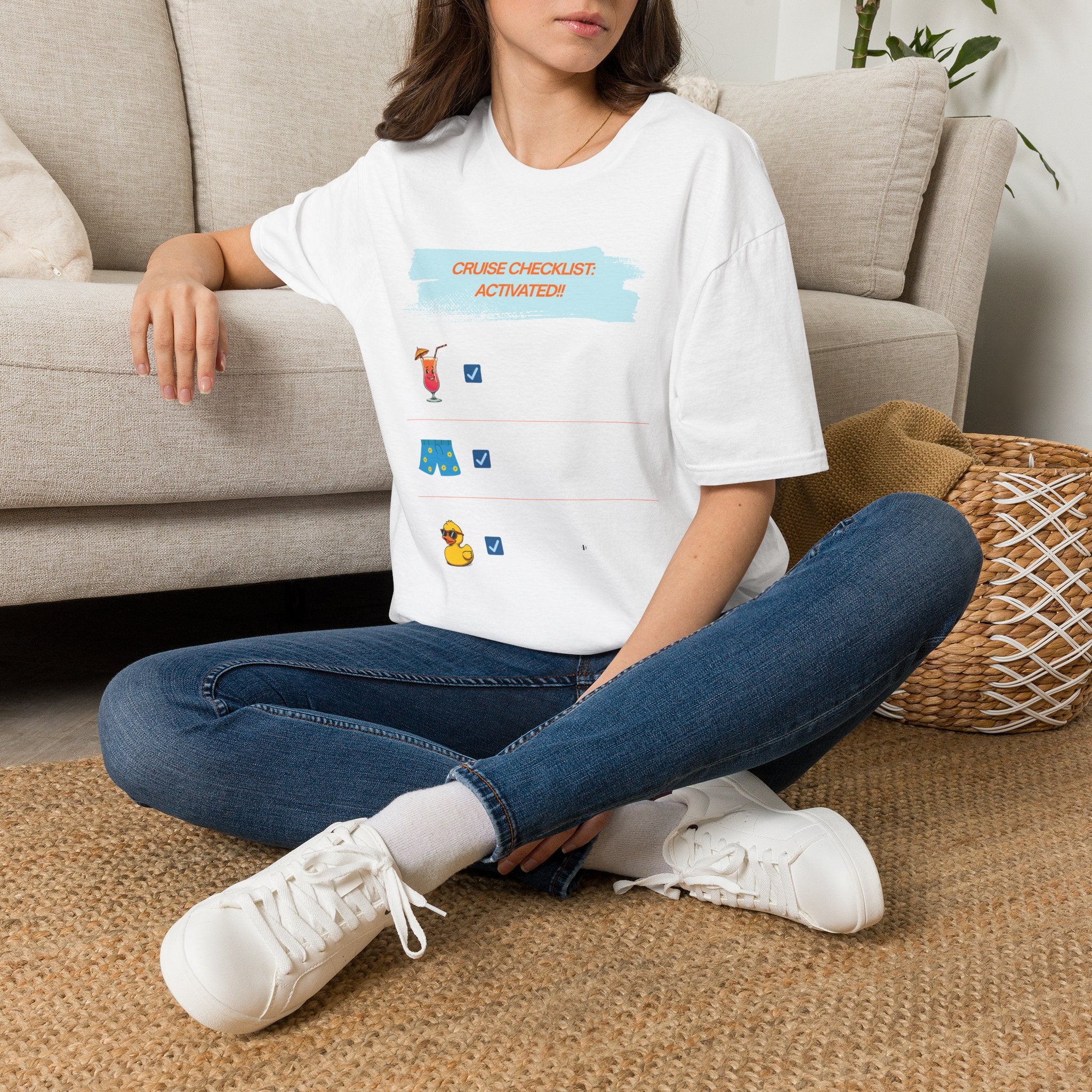 Cruise Checklist Activated T‑Shirt Male — Vacation Packing & Cruise Essentials Tee