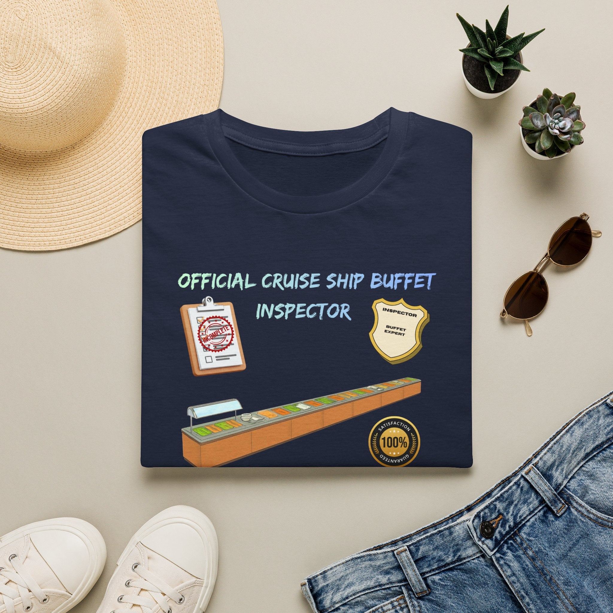 Cruise Ship Buffet Inspector T-Shirt — Funny Cruise Crew Vacation Tee
