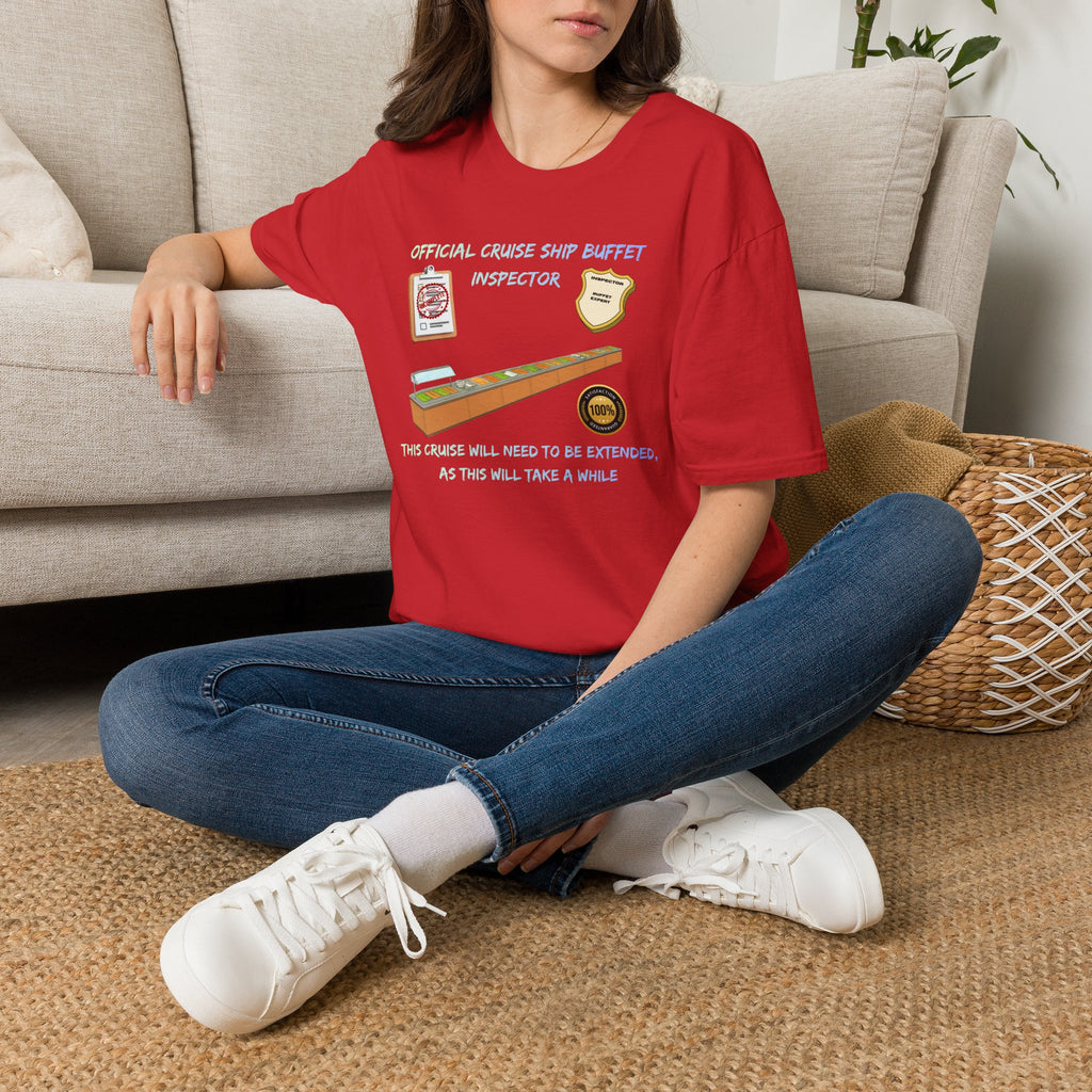Cruise Ship Buffet Inspector T-Shirt — Funny Cruise Crew Vacation Tee