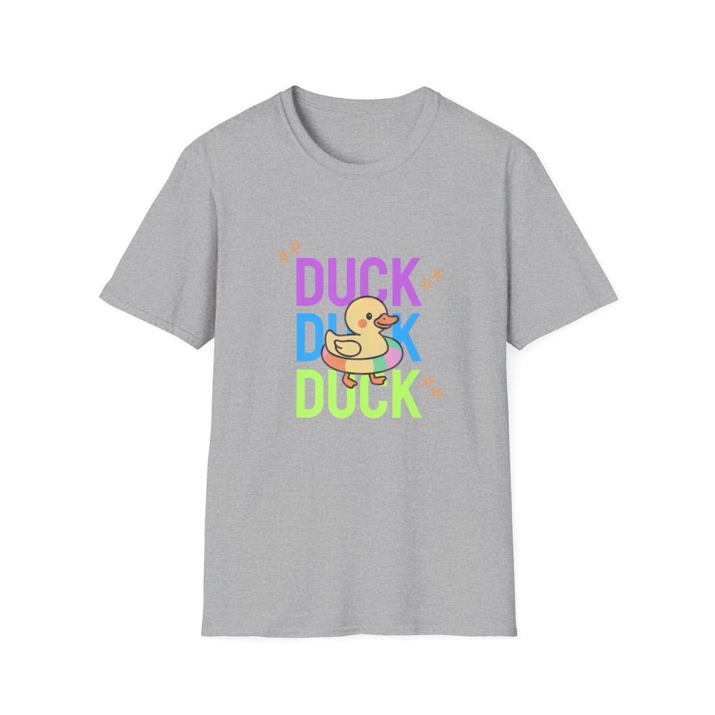 Duck Duck Rubber Duck T-Shirt — Cute Neon Duck Kids & Adult Graphic Tee