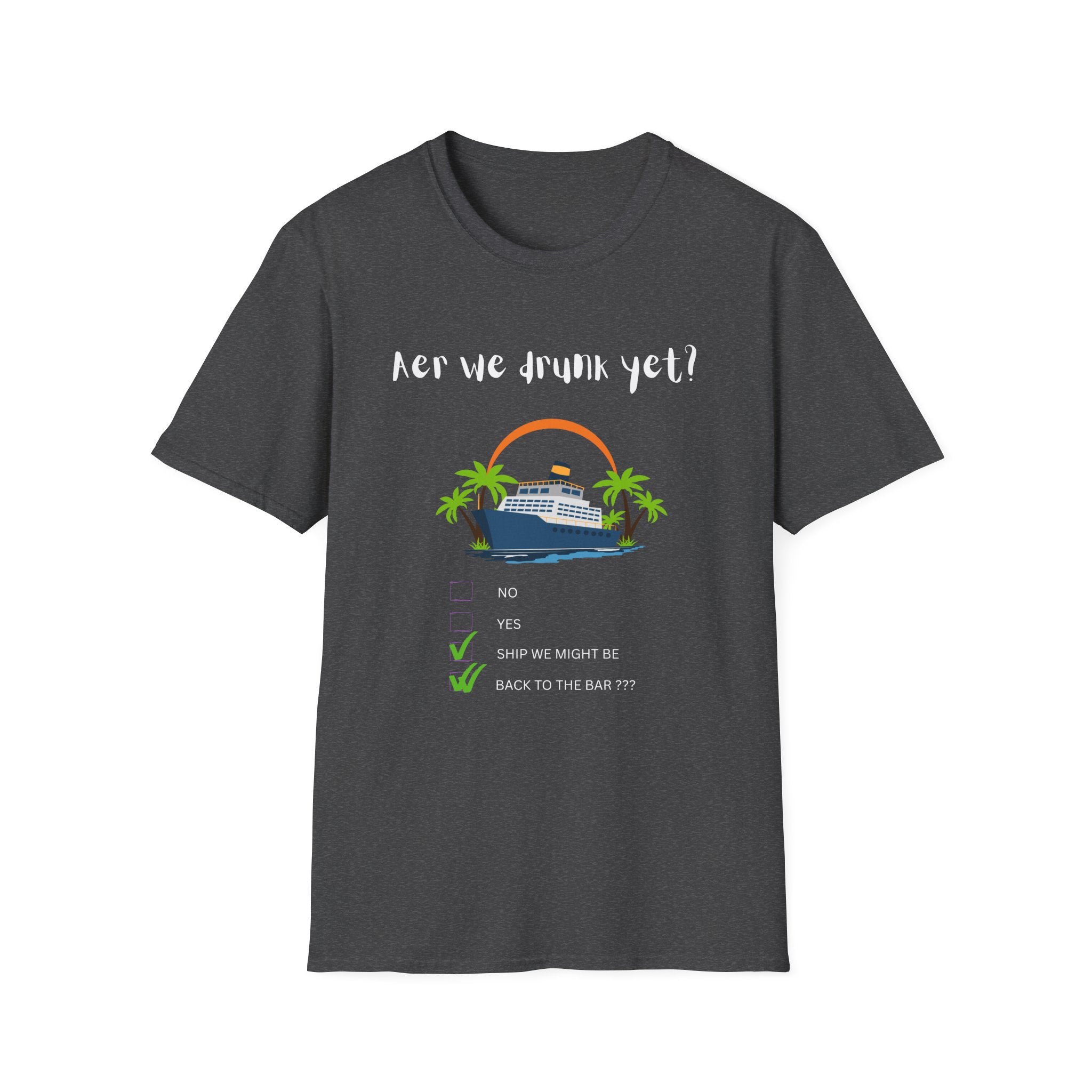 Cruise Vacation T‑Shirt - 'Are We Drunk Yet?' Funny Beach & Party Tee