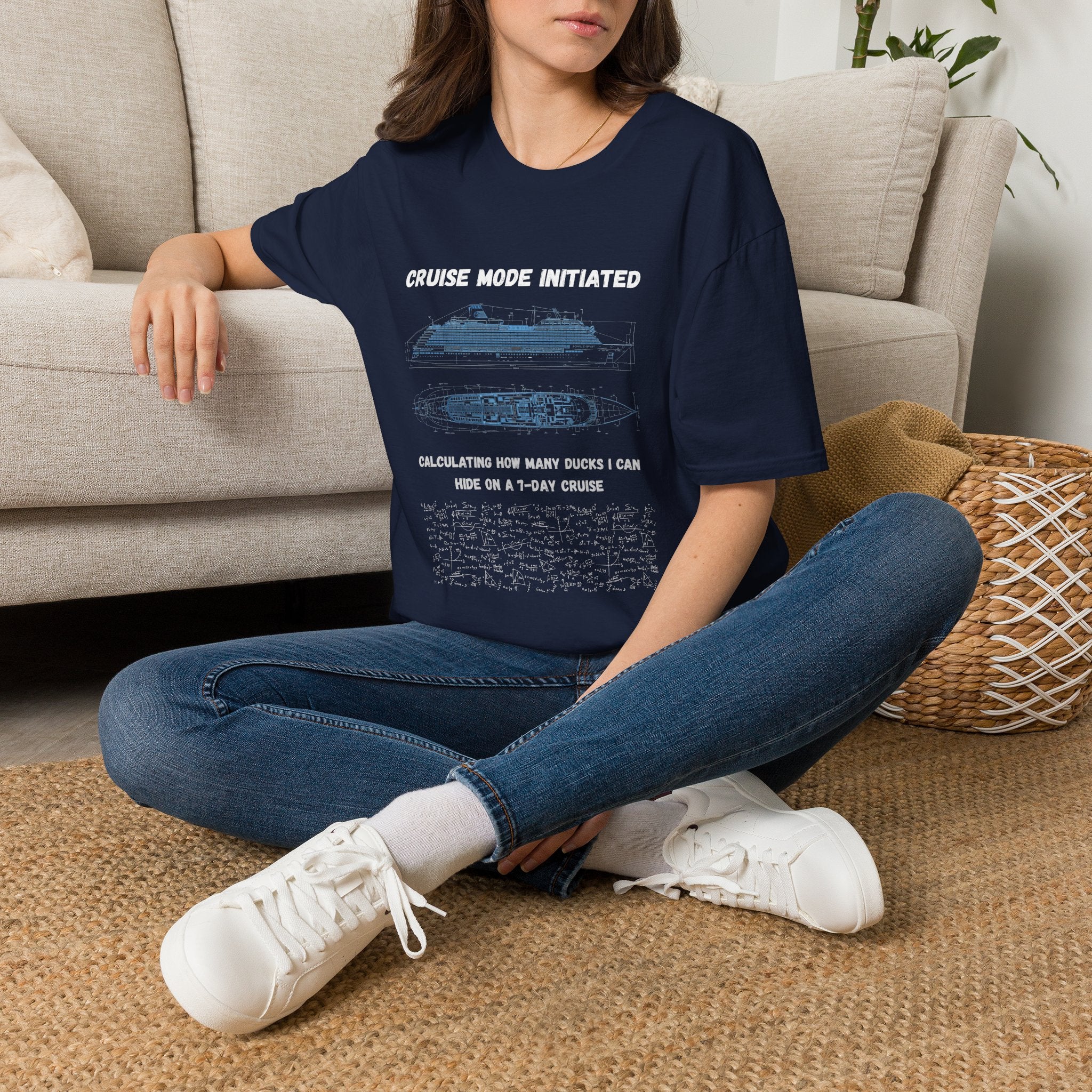 Cruise Mode Initiated T-Shirt — Nautical Diagram Tee for Travelers & Crew