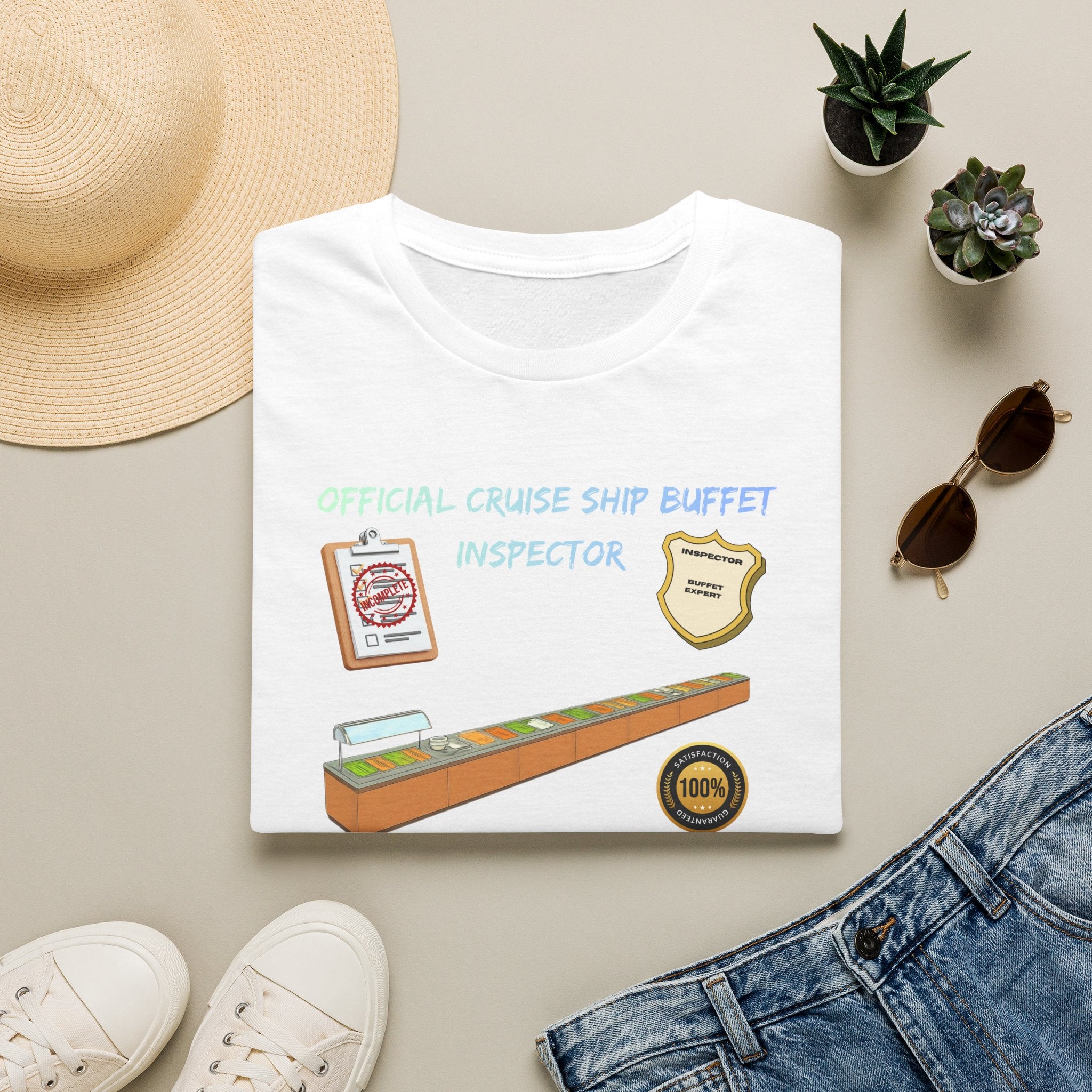 Cruise Ship Buffet Inspector T-Shirt — Funny Cruise Crew Vacation Tee