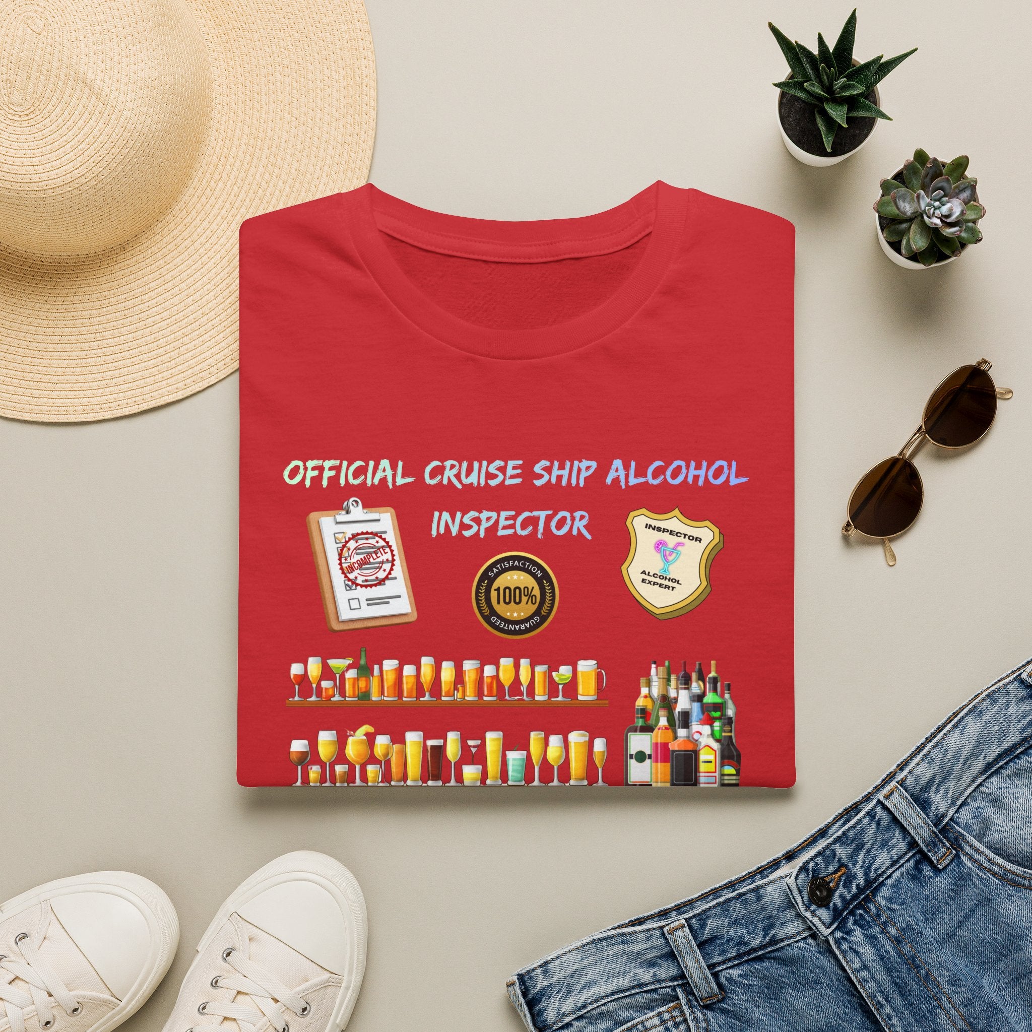 T-Shirt — Official Cruise Ship Alcohol Inspector Tee
