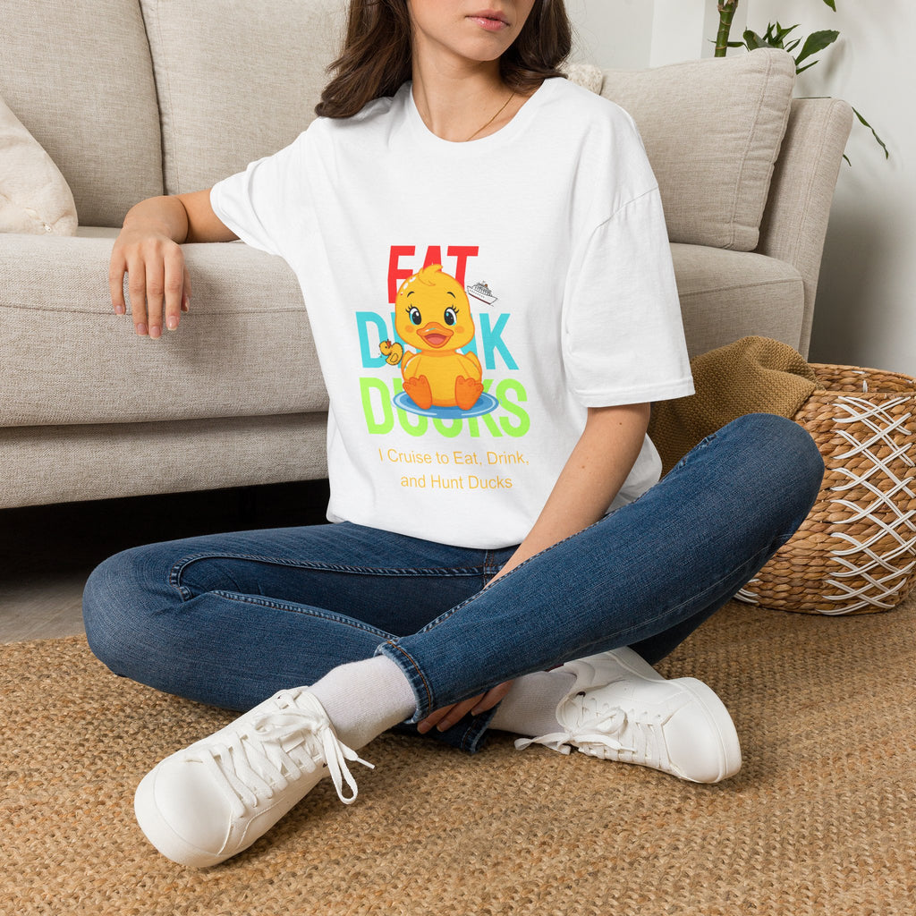 Duck Graphic T-Shirt — Cute "Eat Drink, Duck" Cartoon Tee