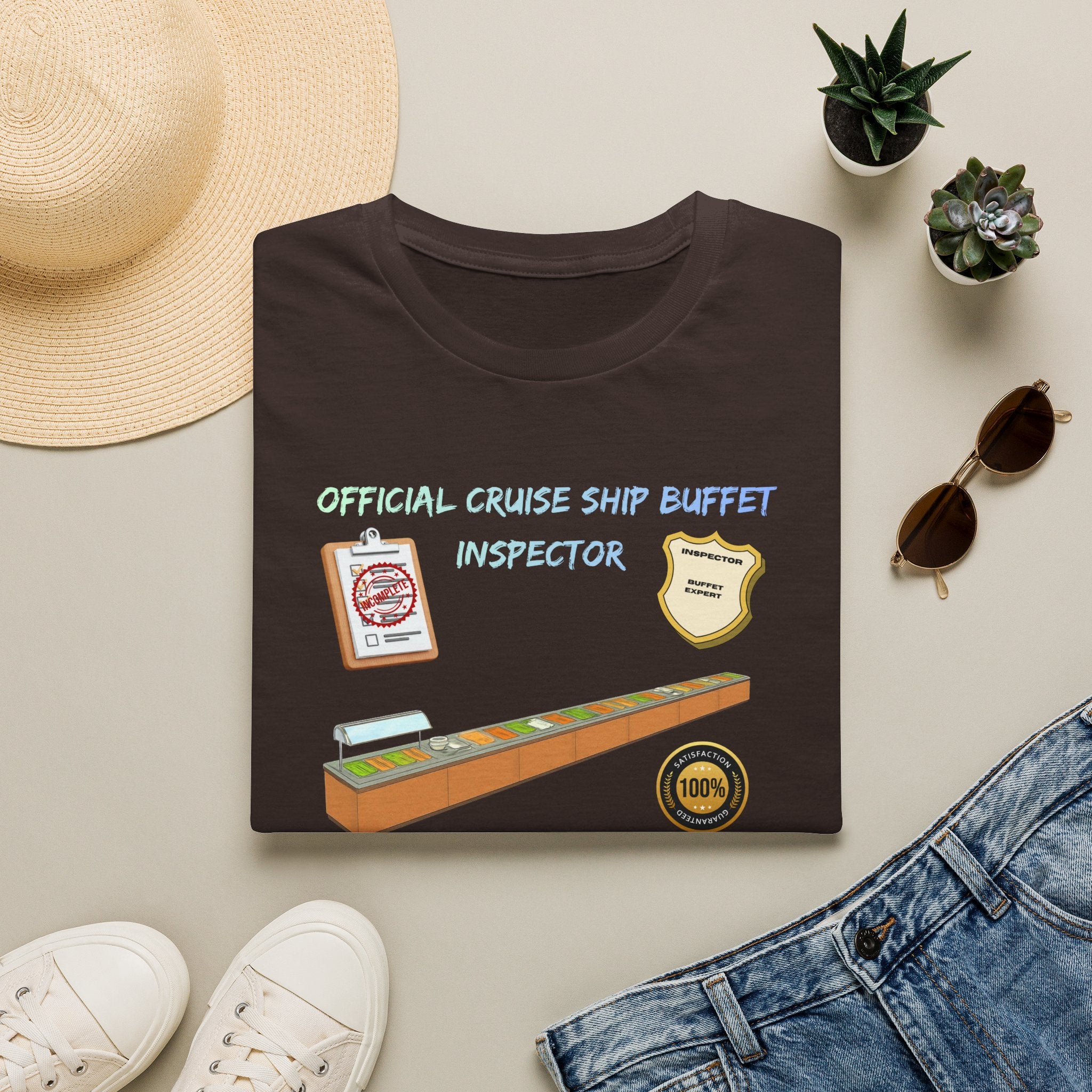 Cruise Ship Buffet Inspector T-Shirt — Funny Cruise Crew Vacation Tee