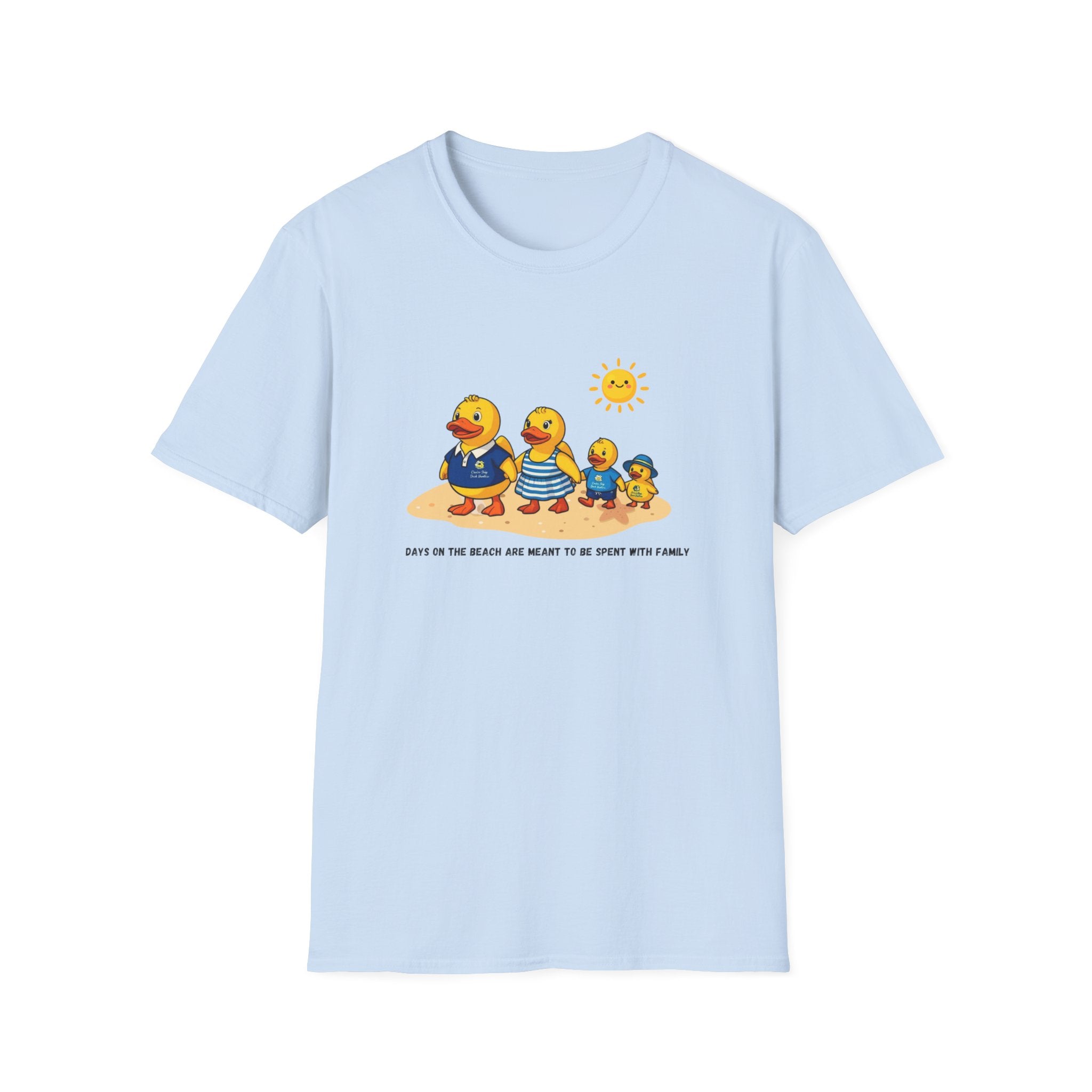 Rubber Duck Family Beach T-Shirt — Cute Sunny Ducks Graphic Tee