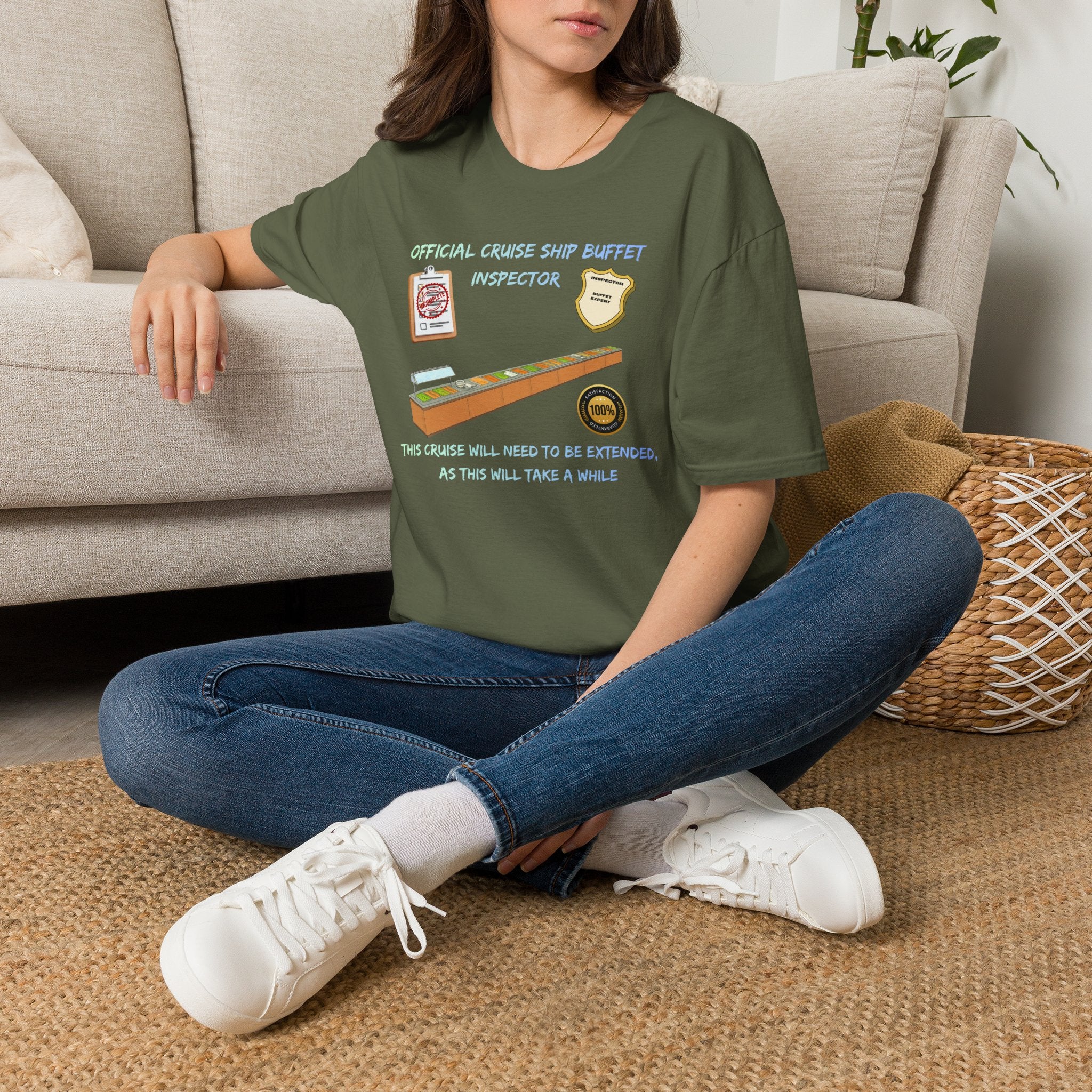 Cruise Ship Buffet Inspector T-Shirt — Funny Cruise Crew Vacation Tee