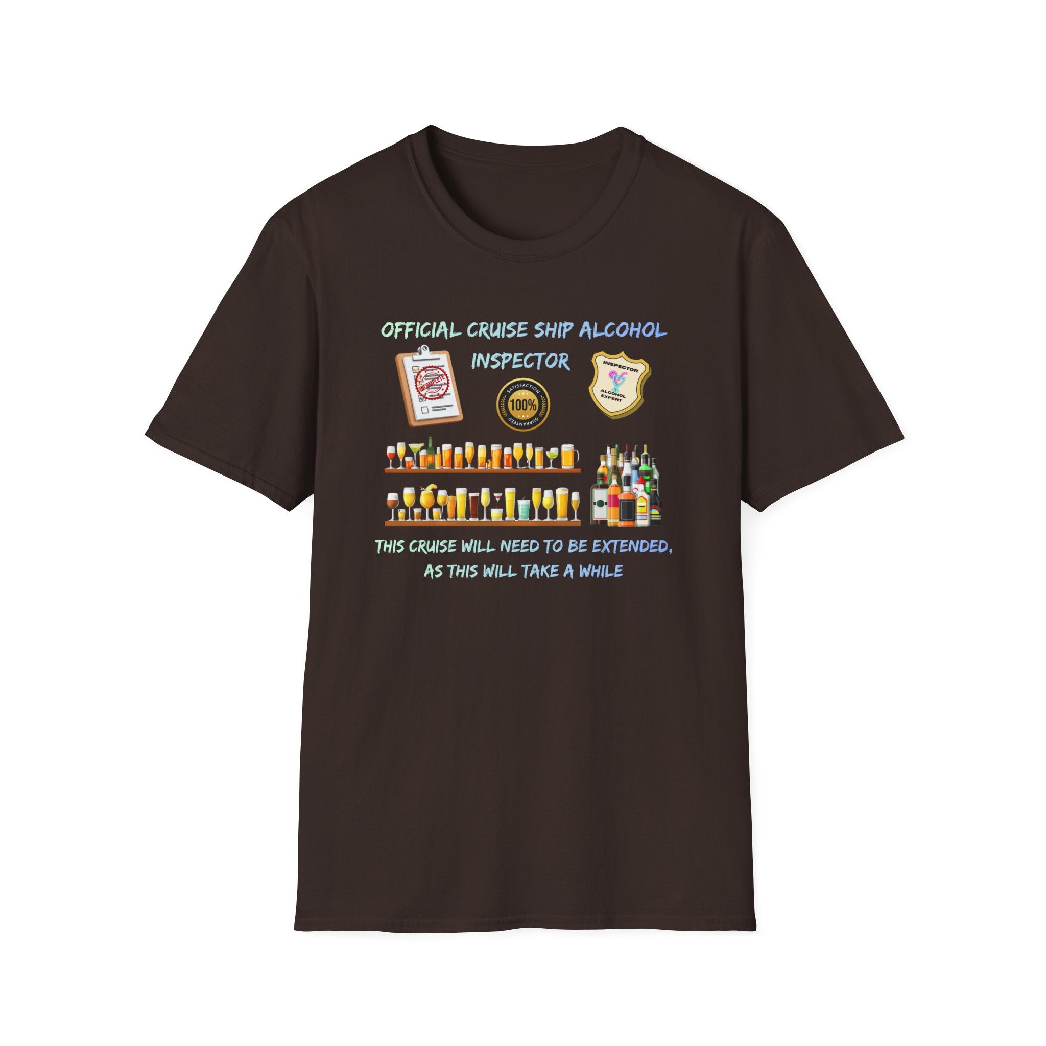 T-Shirt — Official Cruise Ship Alcohol Inspector Tee