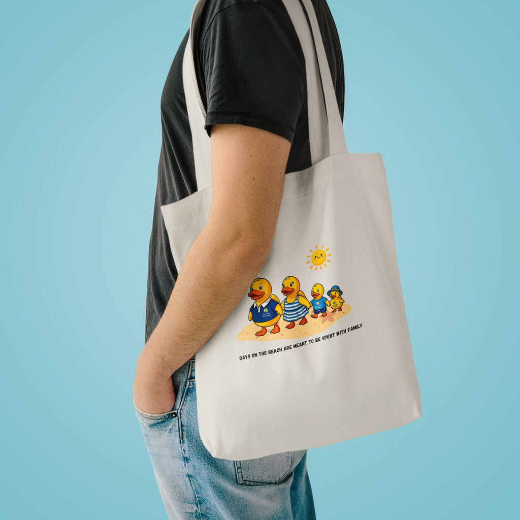 Rubber Duck Family Beach Cotton Tote Bag – Eco-Friendly Shopper