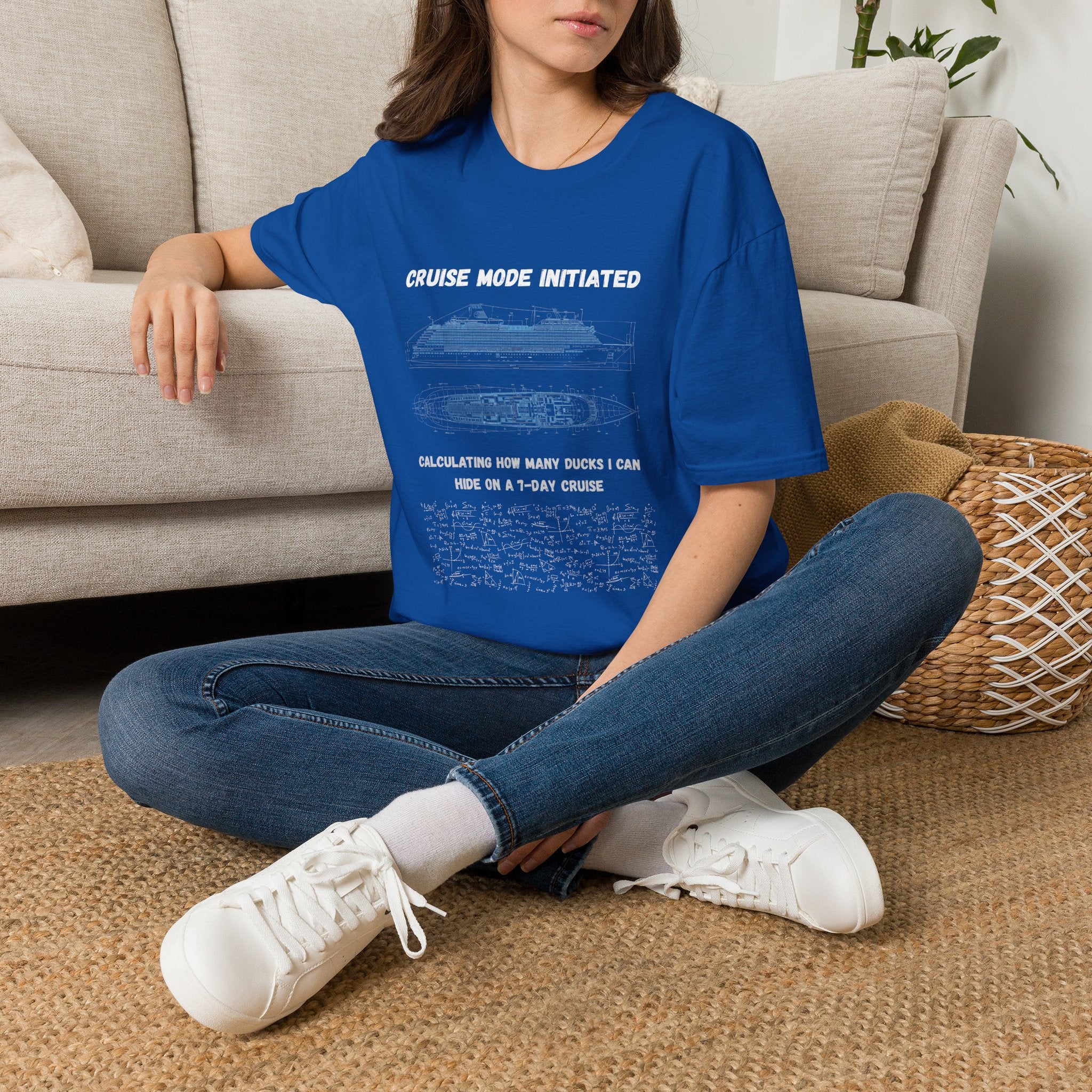Cruise Mode Initiated T-Shirt — Nautical Diagram Tee for Travelers & Crew