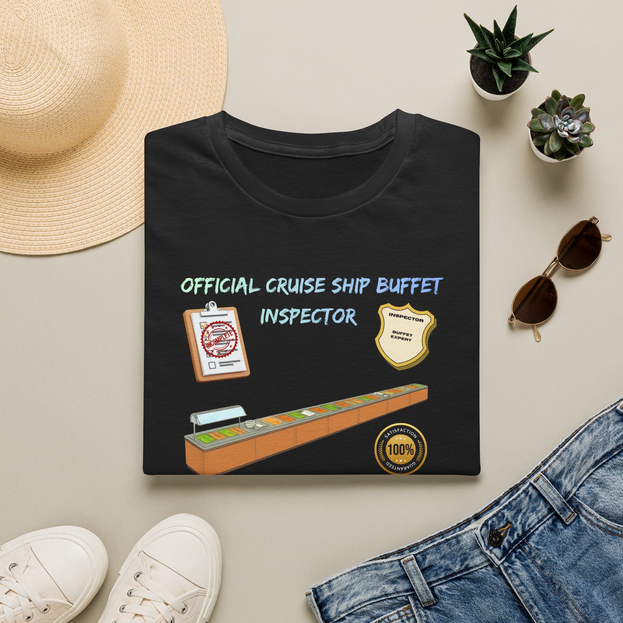 Cruise Ship Buffet Inspector T-Shirt — Funny Cruise Crew Vacation Tee