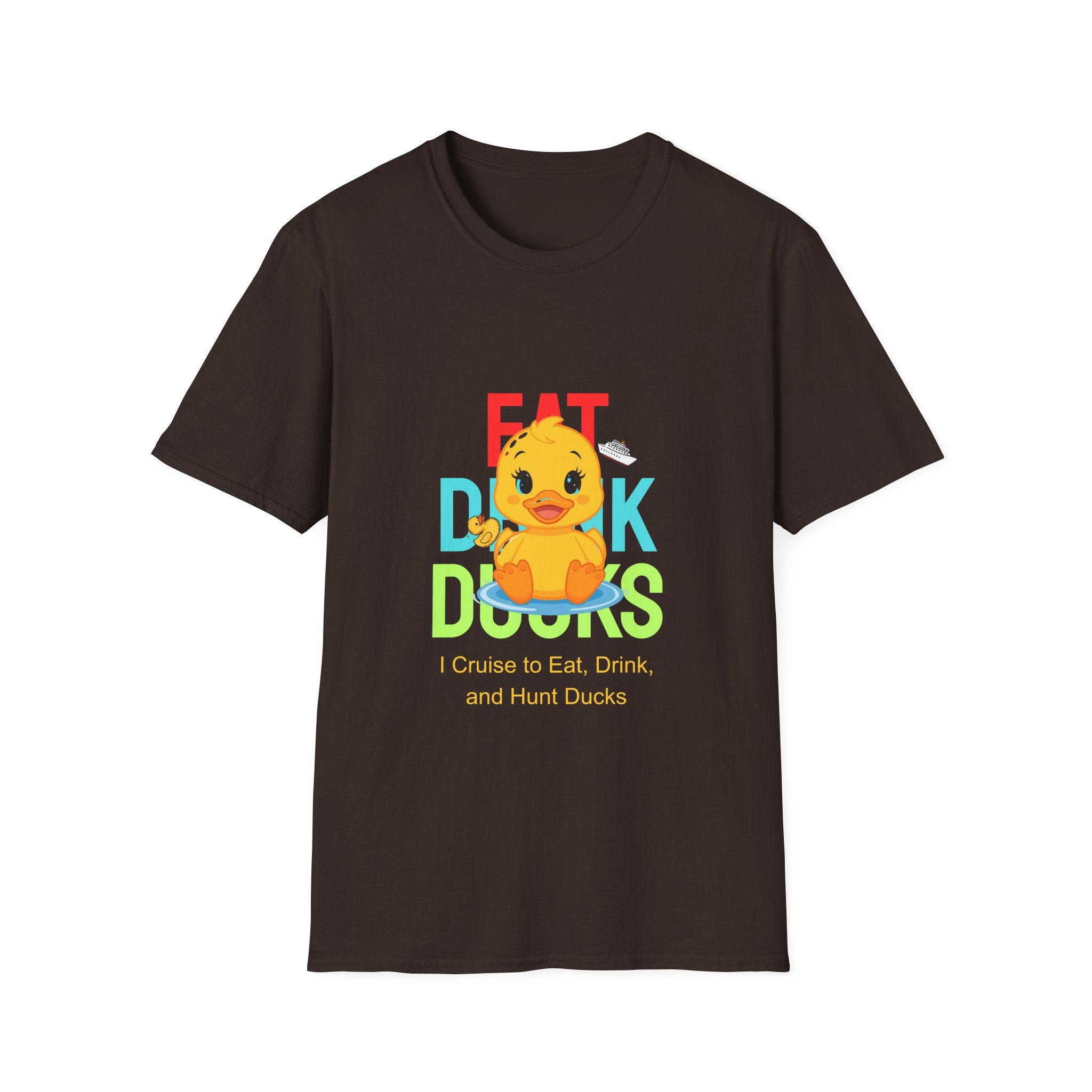 Duck Graphic T-Shirt — Cute "Eat Drink, Duck" Cartoon Tee