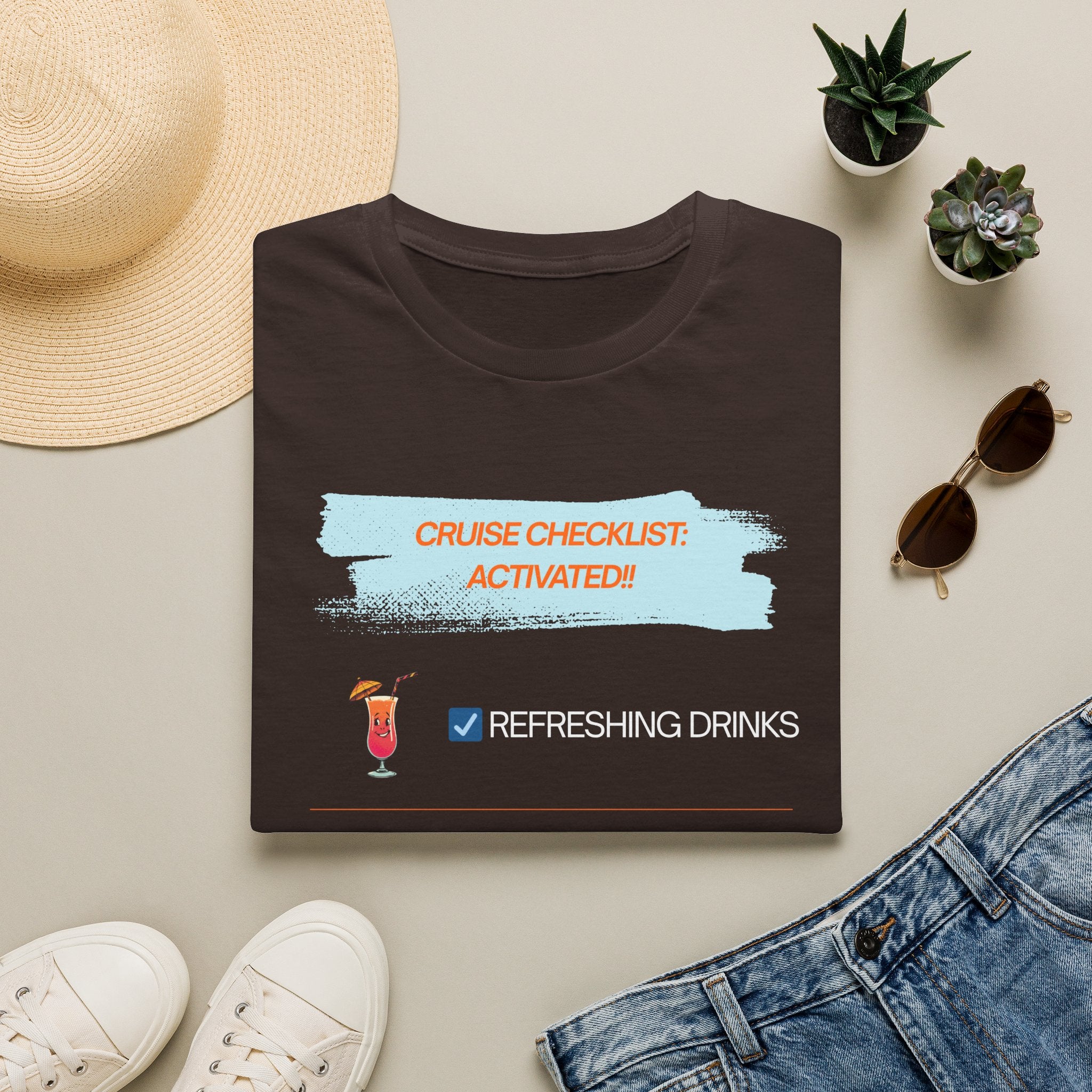Cruise Checklist Activated T‑Shirt Male — Vacation Packing & Cruise Essentials Tee