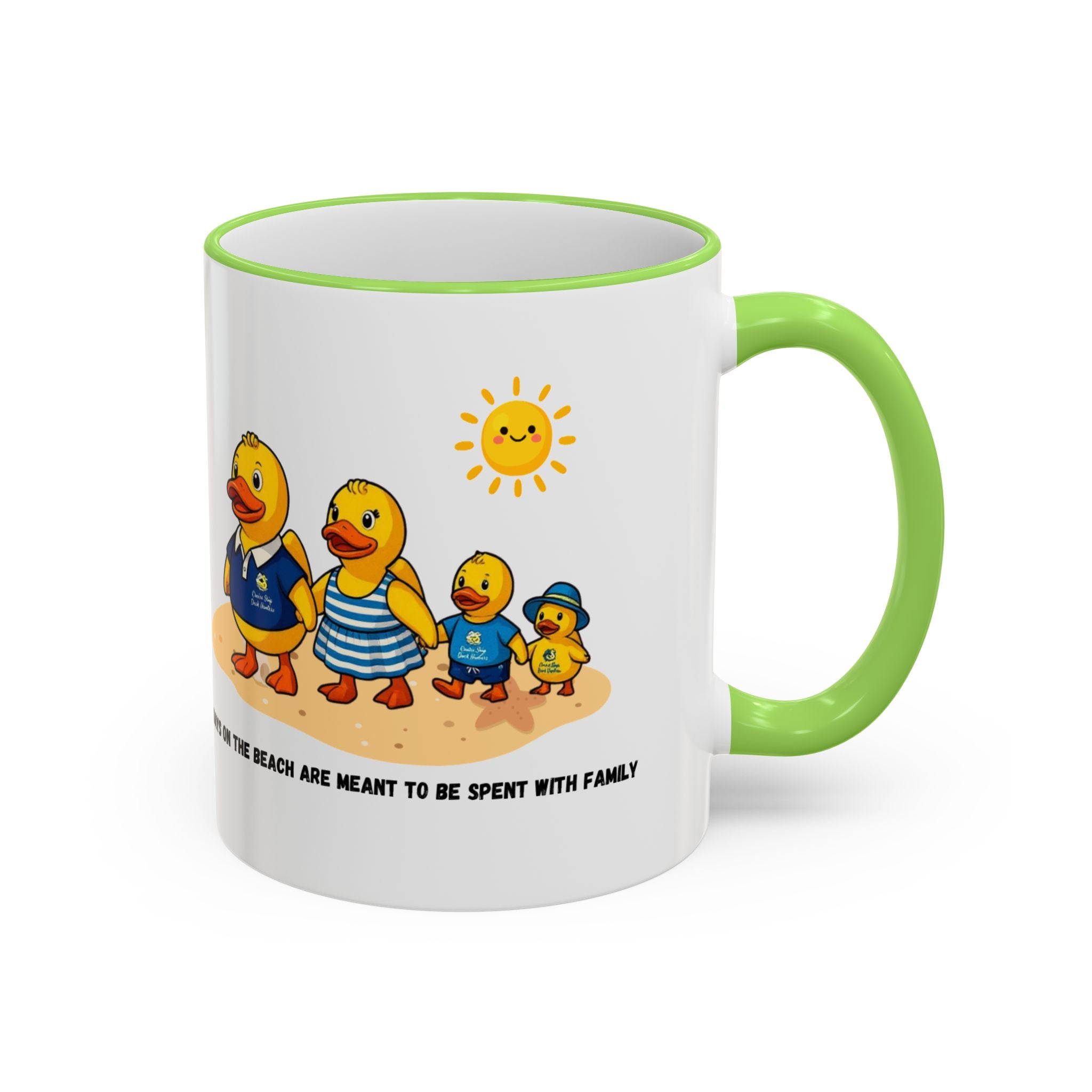 Beach Duck  Family Accent Rim Mug — "Days on the Beach Family"