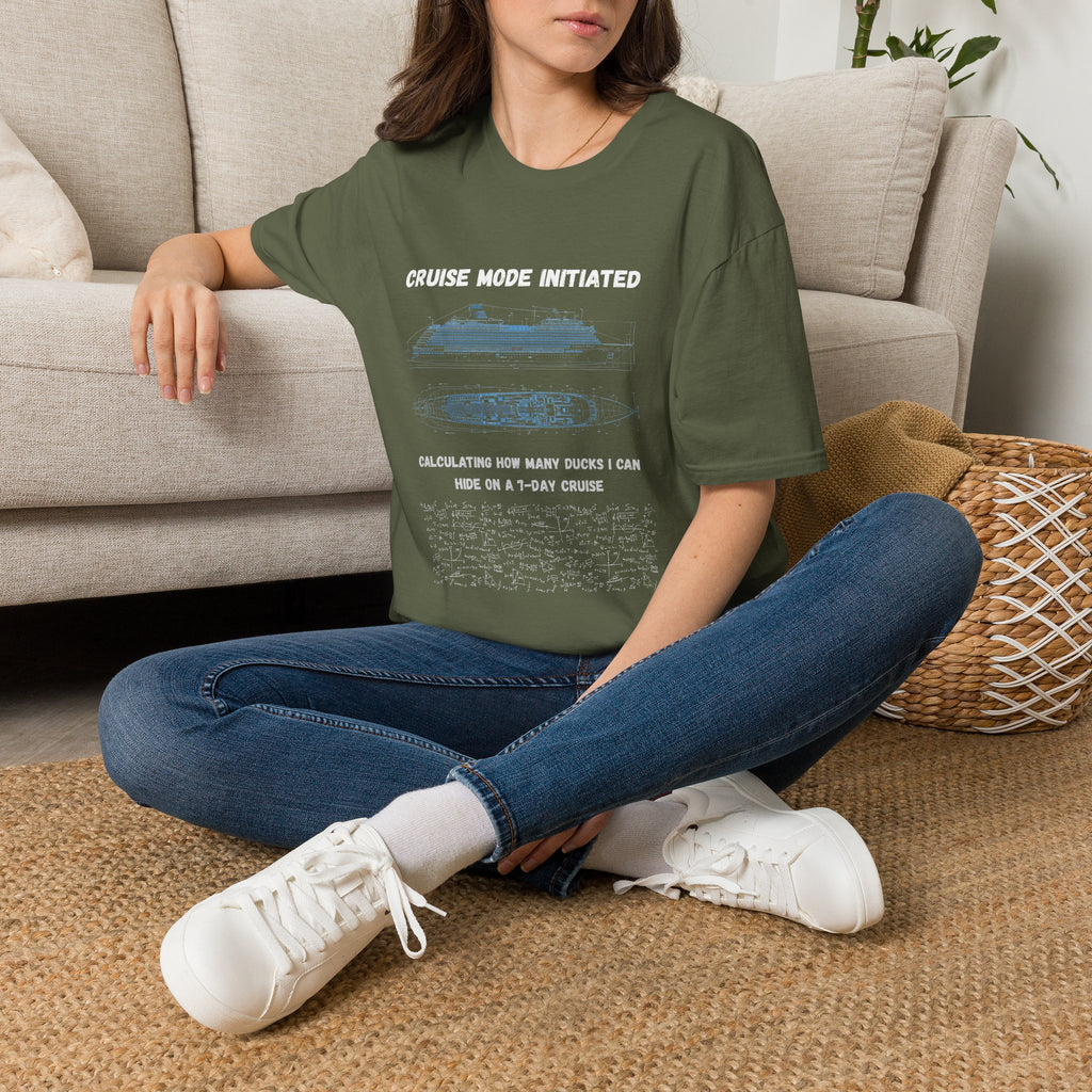 Cruise Mode Initiated T-Shirt — Nautical Diagram Tee for Travelers & Crew