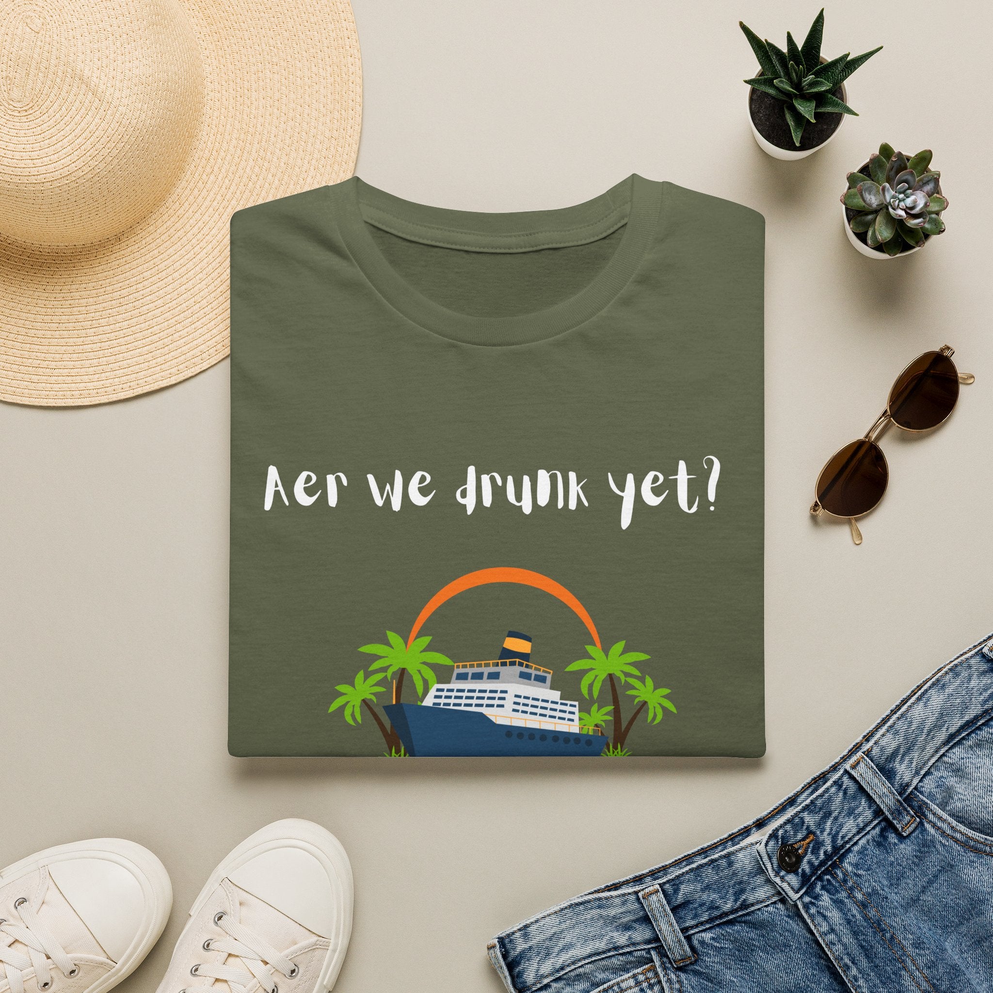 Cruise Vacation T‑Shirt - 'Are We Drunk Yet?' Funny Beach & Party Tee