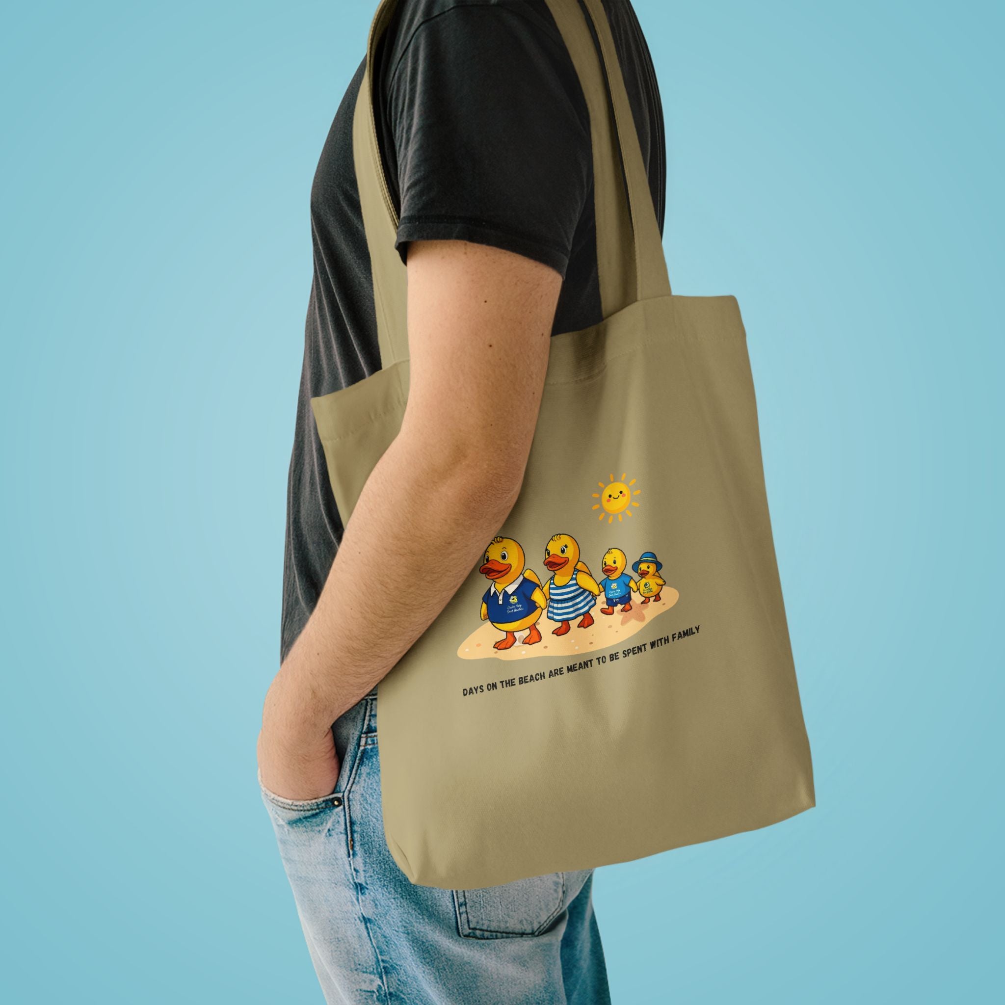 Rubber Duck Family Beach Cotton Tote Bag – Eco-Friendly Shopper