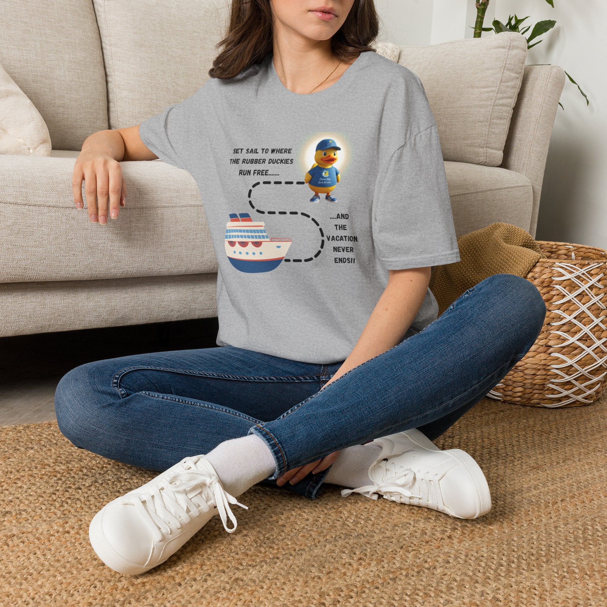 Rubber Ducky Cruise T-Shirt — 'Set Sail to Where the Rubber Duckies Run Free' Vacation Tee