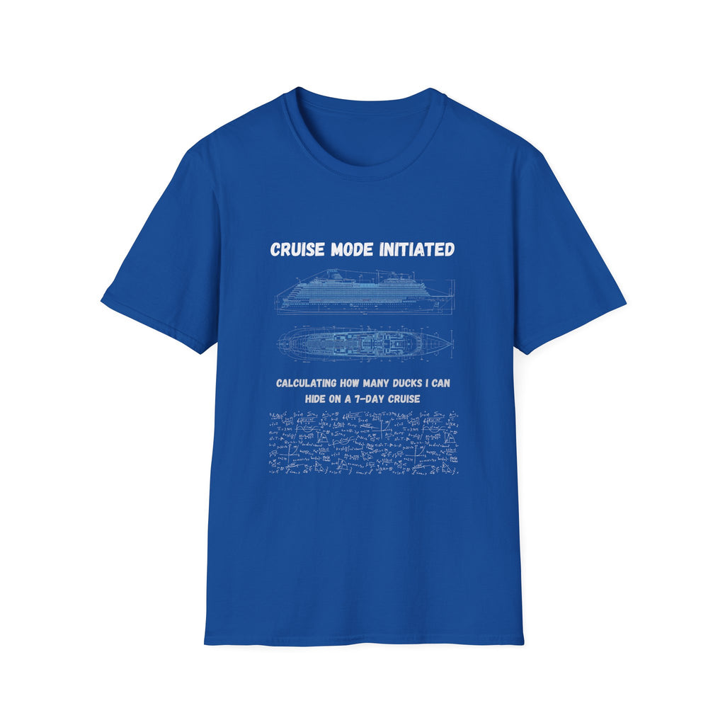 Cruise Mode Initiated T-Shirt — Nautical Diagram Tee for Travelers & Crew