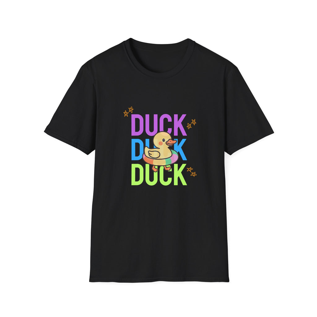 Duck Duck Rubber Duck T-Shirt — Cute Neon Duck Kids & Adult Graphic Tee