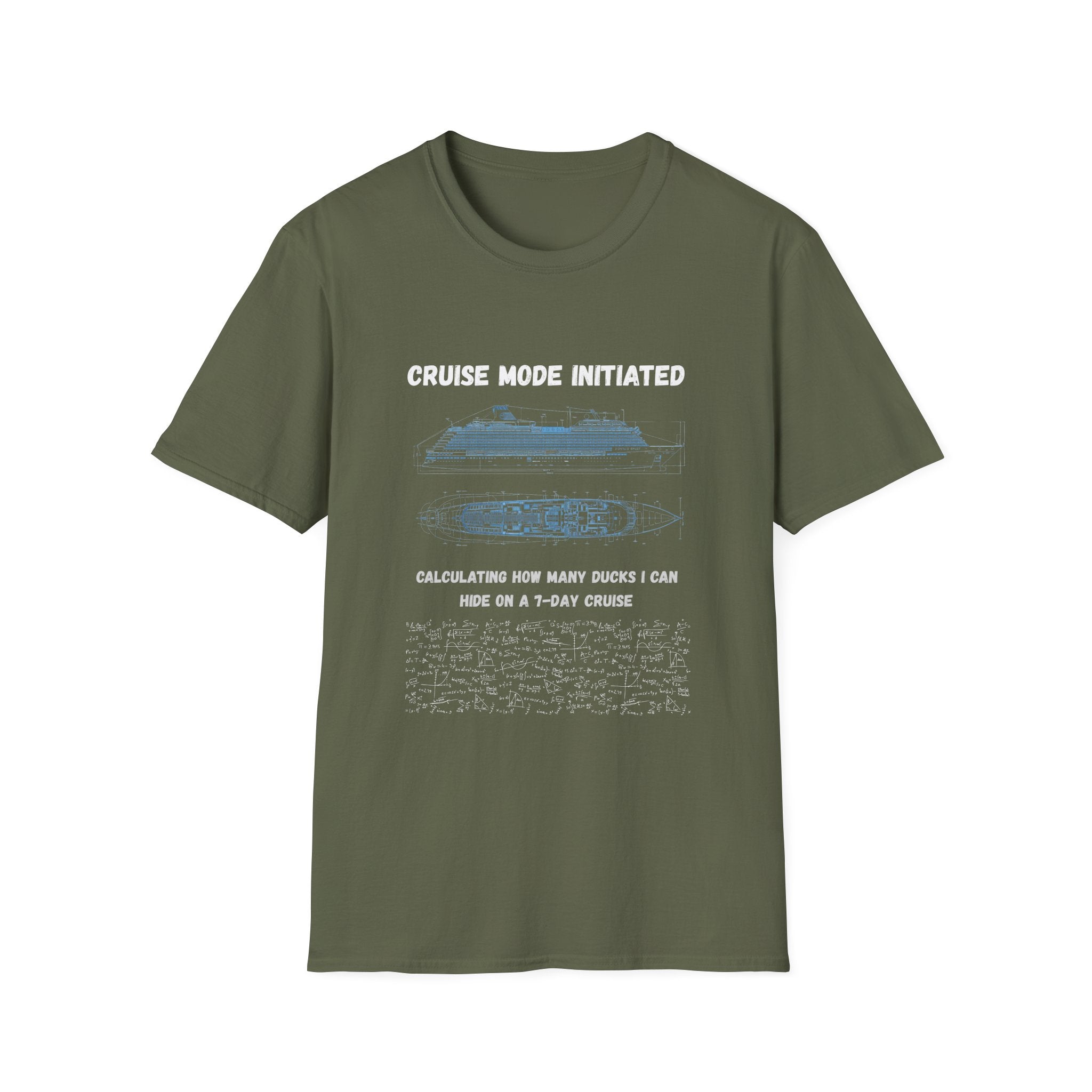 Cruise Mode Initiated T-Shirt — Nautical Diagram Tee for Travelers & Crew