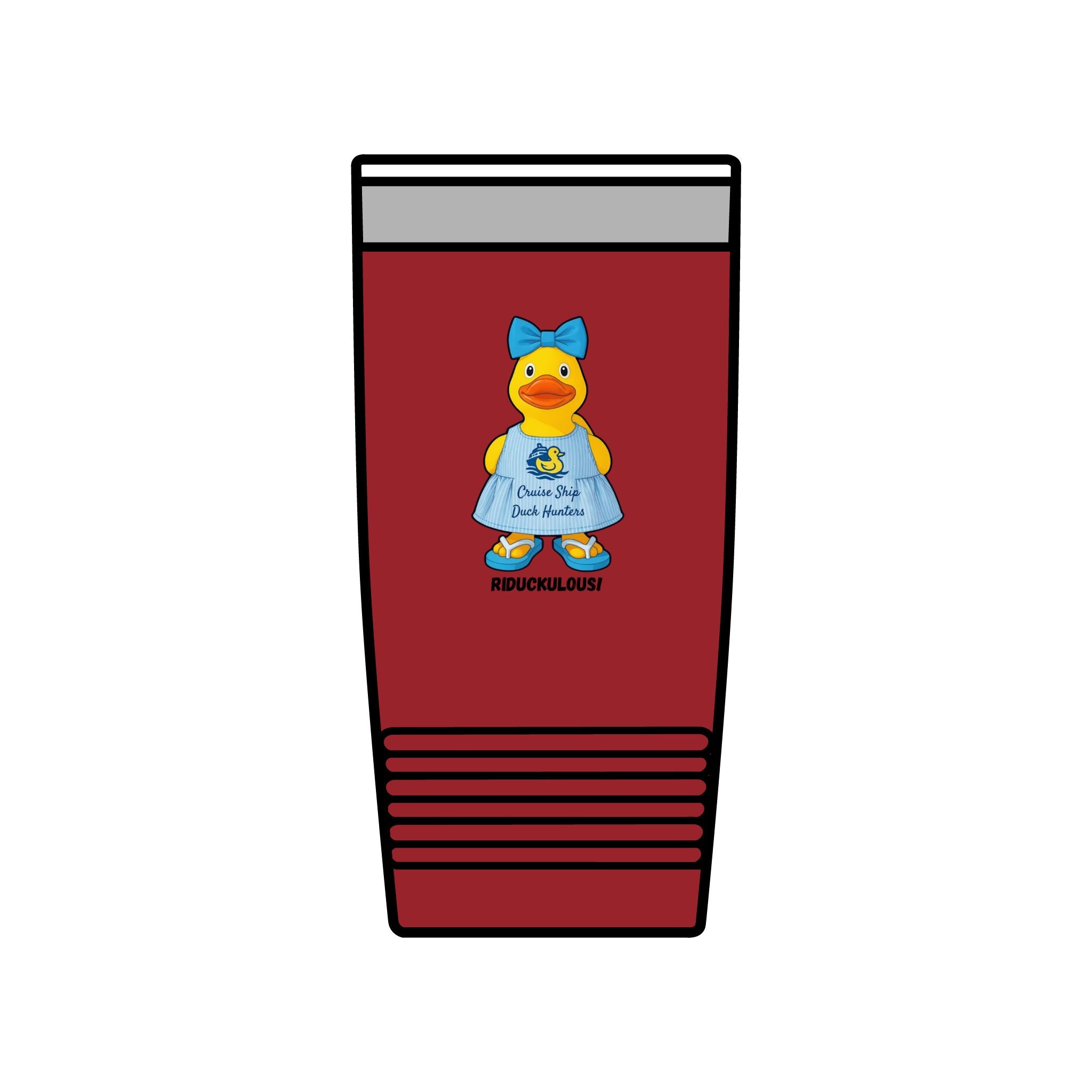 20oz Insulated Tumbler — Cute Rubber Duck "Ridiculously" Design