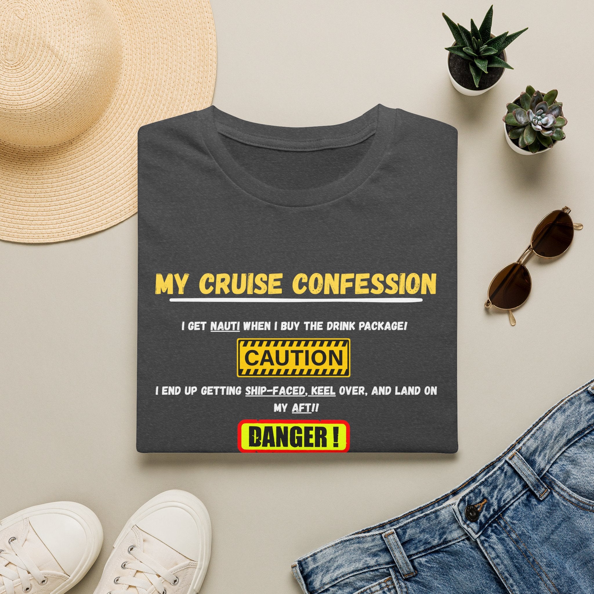 Cruise Confessions T-Shirt — “My Cruise Confession” Warning Graphic Tee