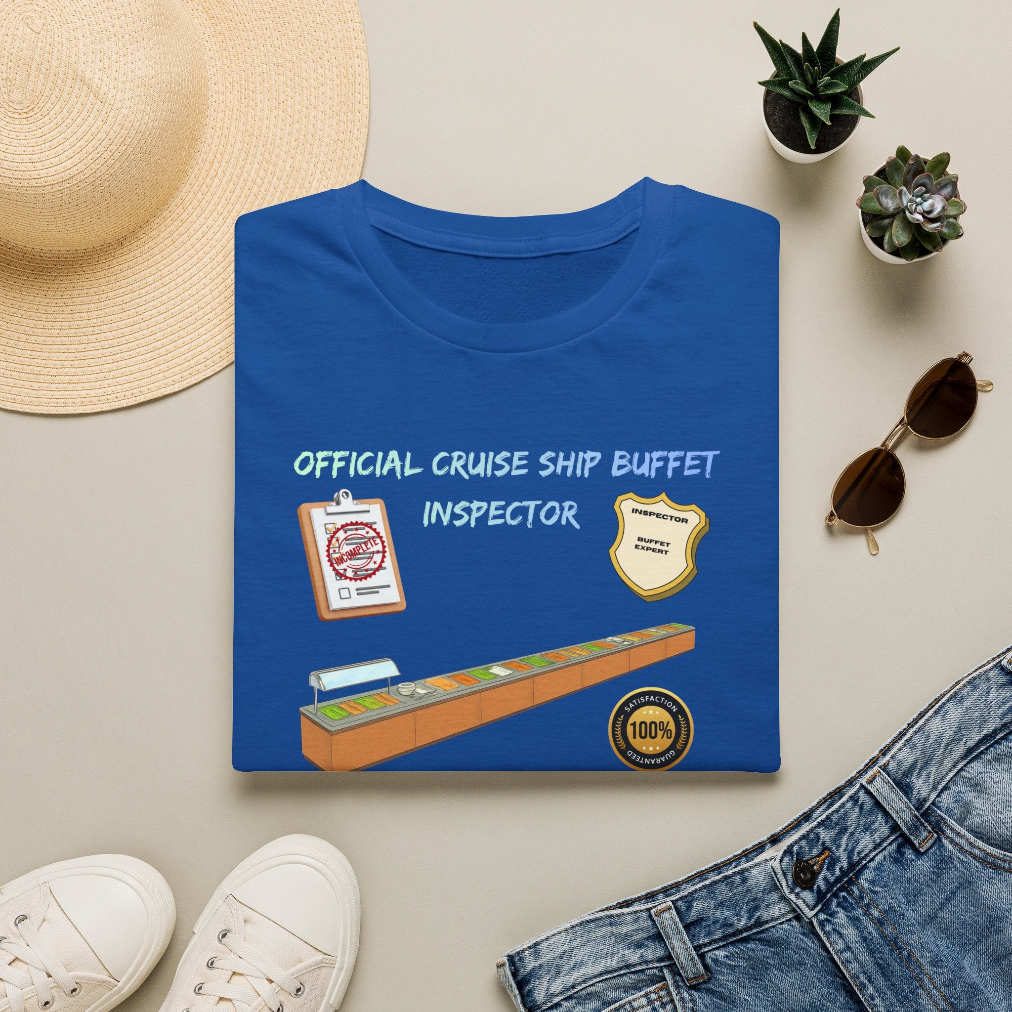 Cruise Ship Buffet Inspector T-Shirt — Funny Cruise Crew Vacation Tee