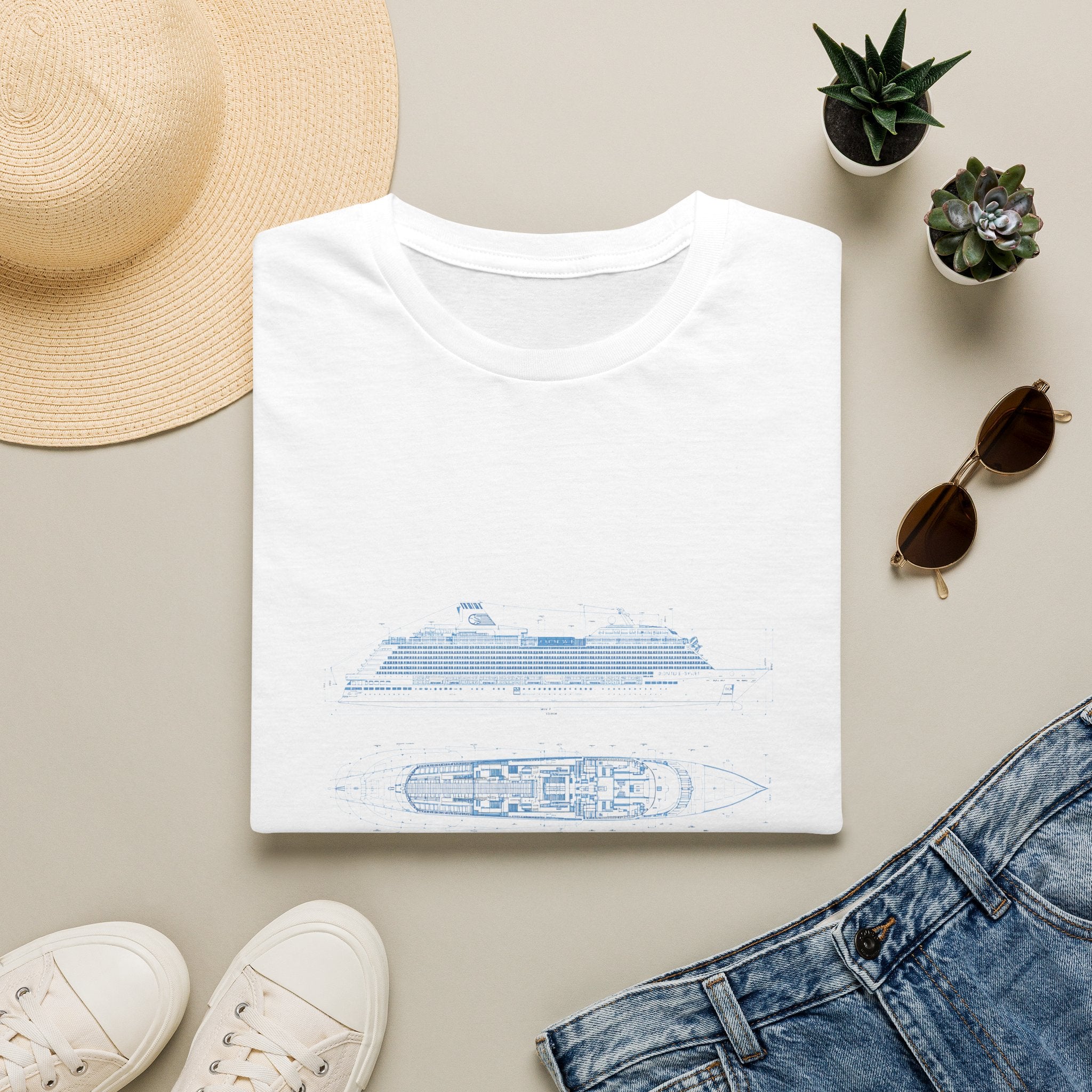 Cruise Mode Initiated T-Shirt — Nautical Diagram Tee for Travelers & Crew